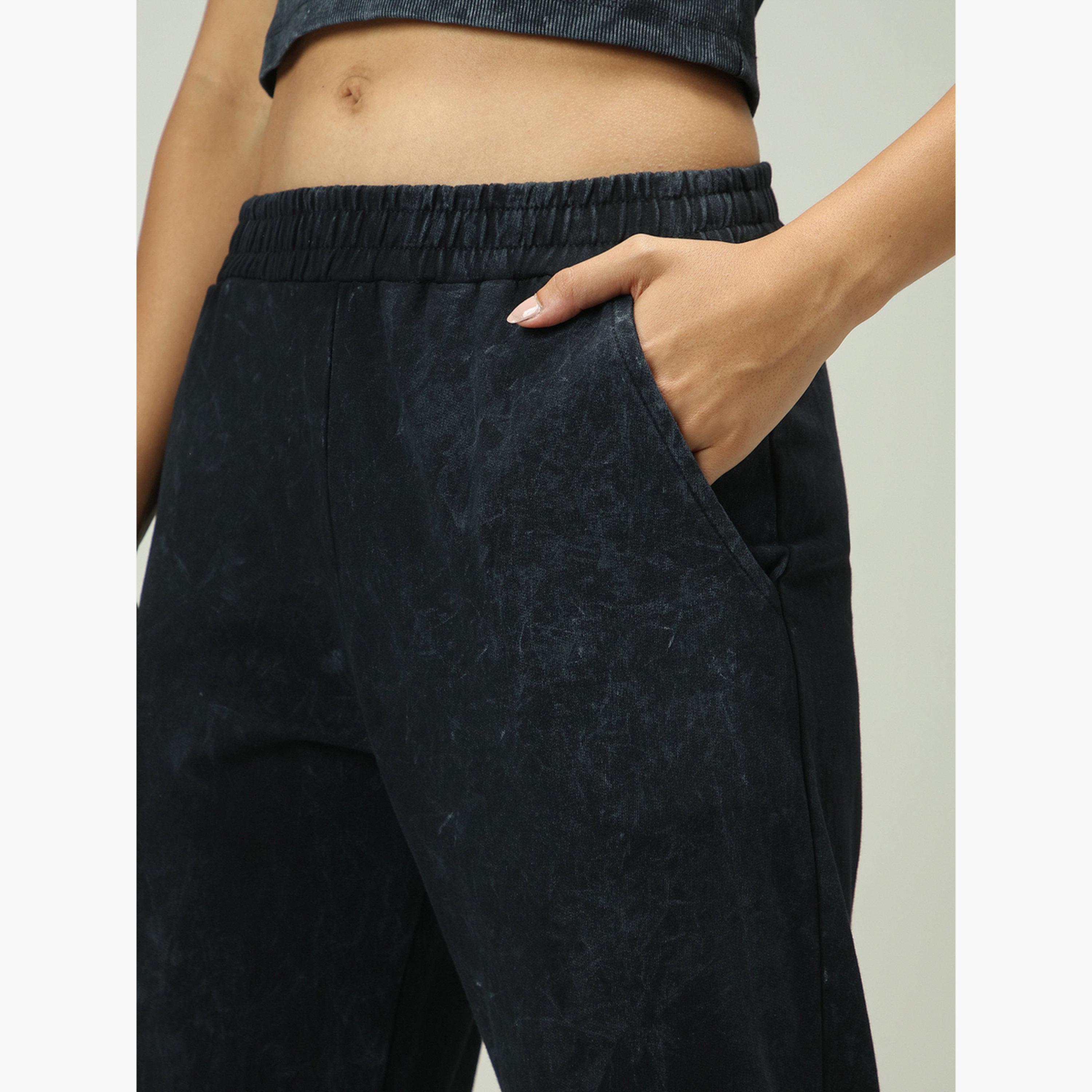 أوتزيدر × ستايلي - بنطال رياضي رمادي اللون مغسول بالأحماض-women-clothing-bottoms-joggers-image-5