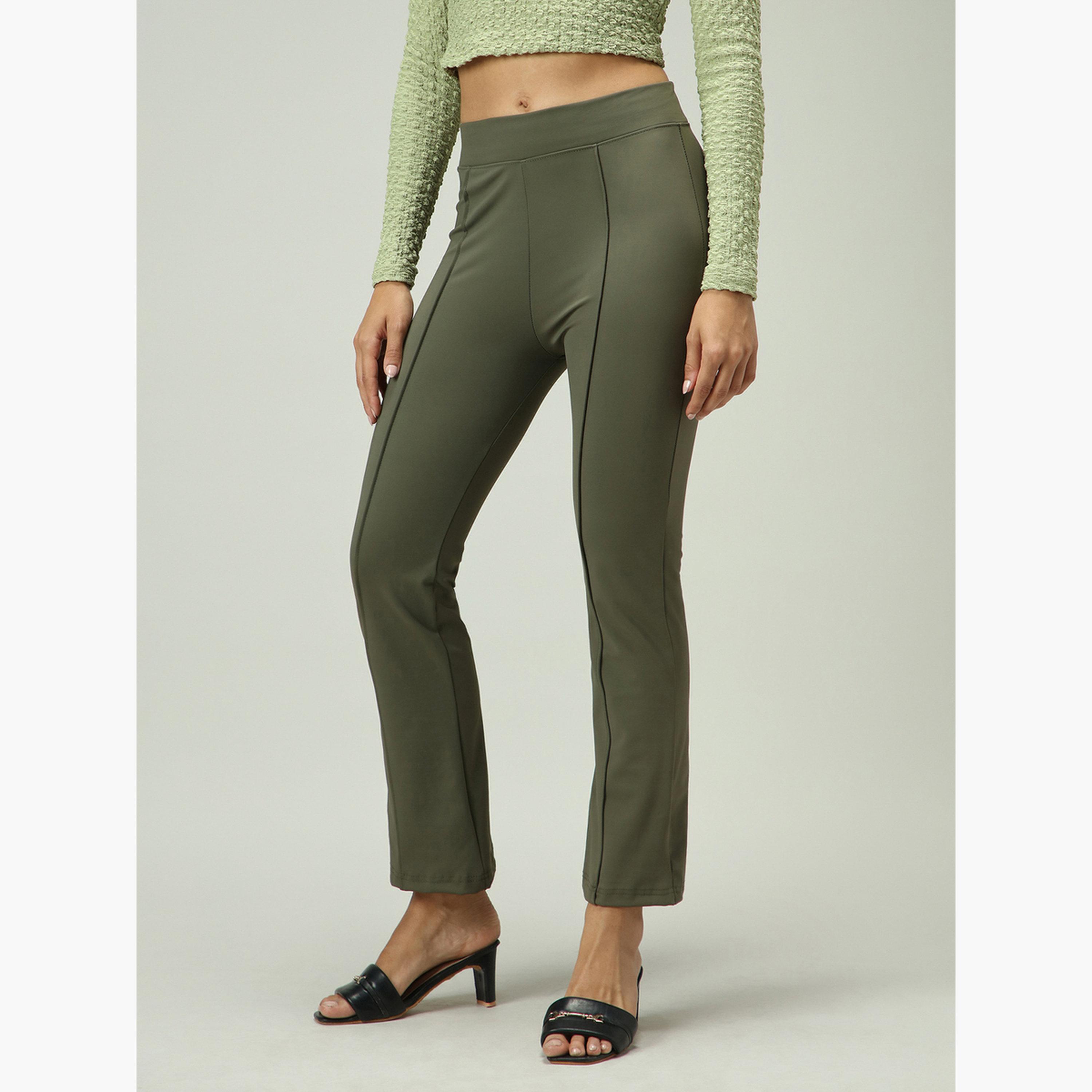 أوتزيدر × ستايلي - ليقنز/ فيزون لون زيتوني-women-clothing-bottoms-leggings-image-4