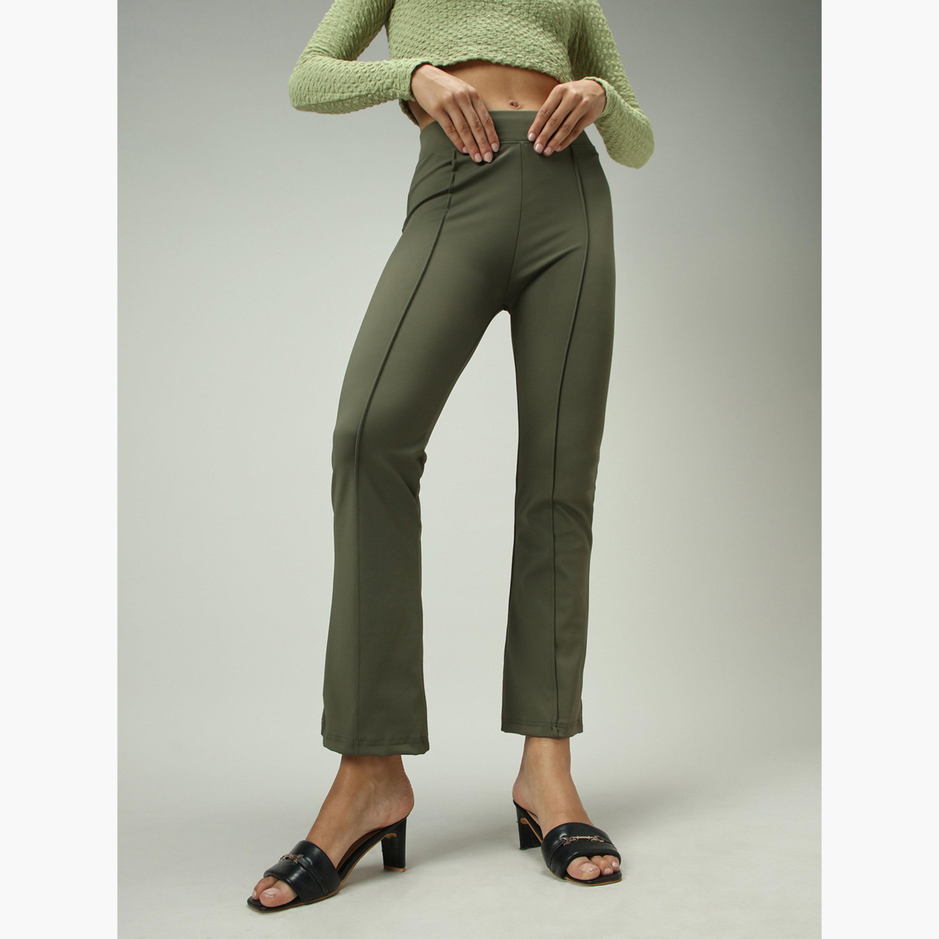 أوتزيدر × ستايلي - ليقنز/ فيزون لون زيتوني-women-clothing-bottoms-leggings-image-6