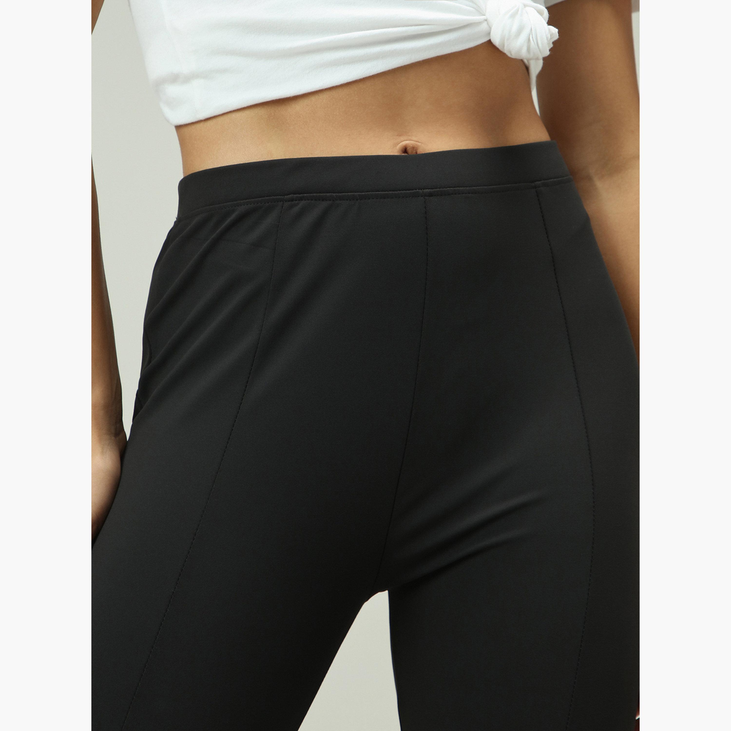 أوتزيدر × ستايلي - ليقنز/ فيزون أسود بفتحة أمامية-women-clothing-leggings-image-5