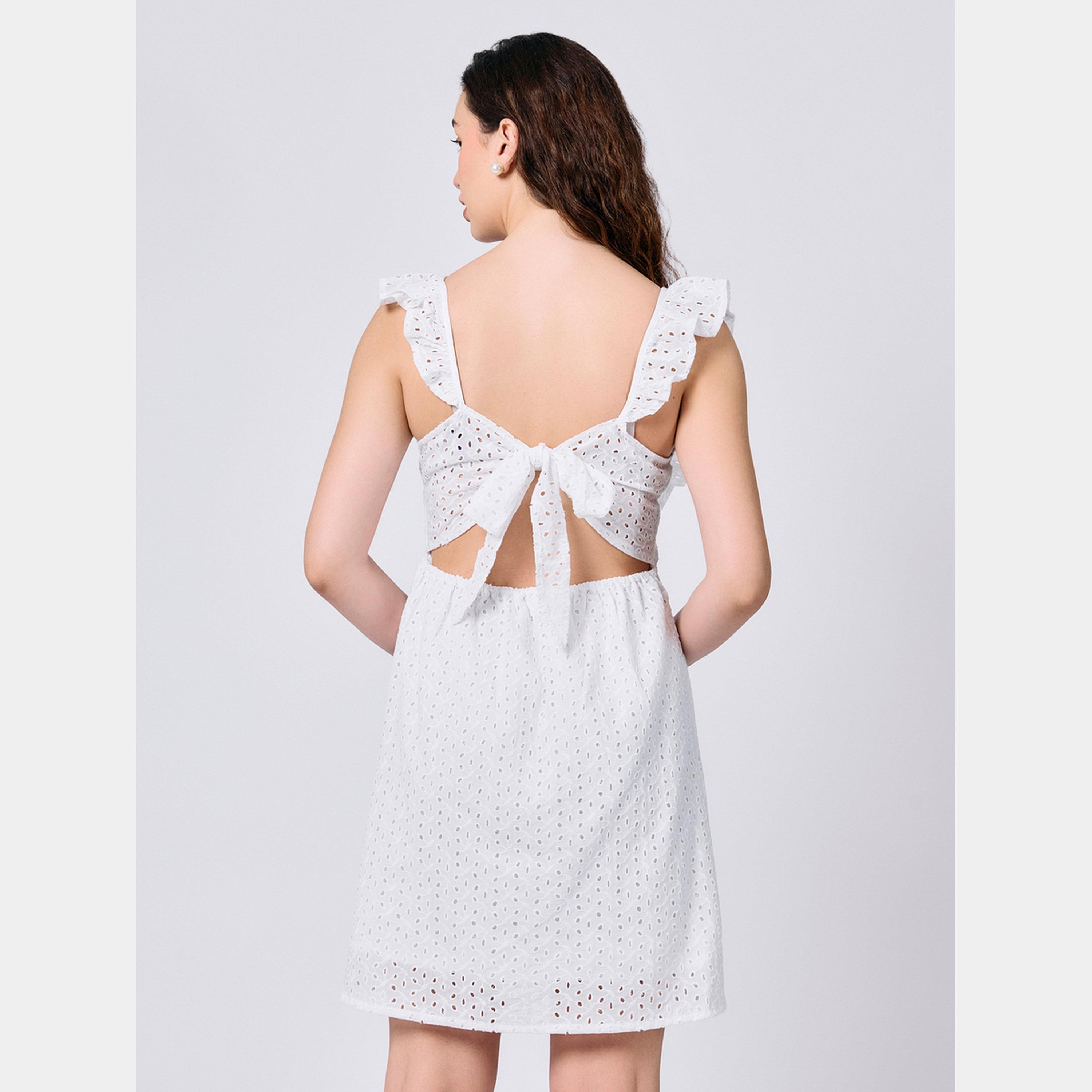 فيميلا - سترة نسائية نصف سحاب بأكمام طويلة وياقة لون بيج-women-clothing-dresses-image-5