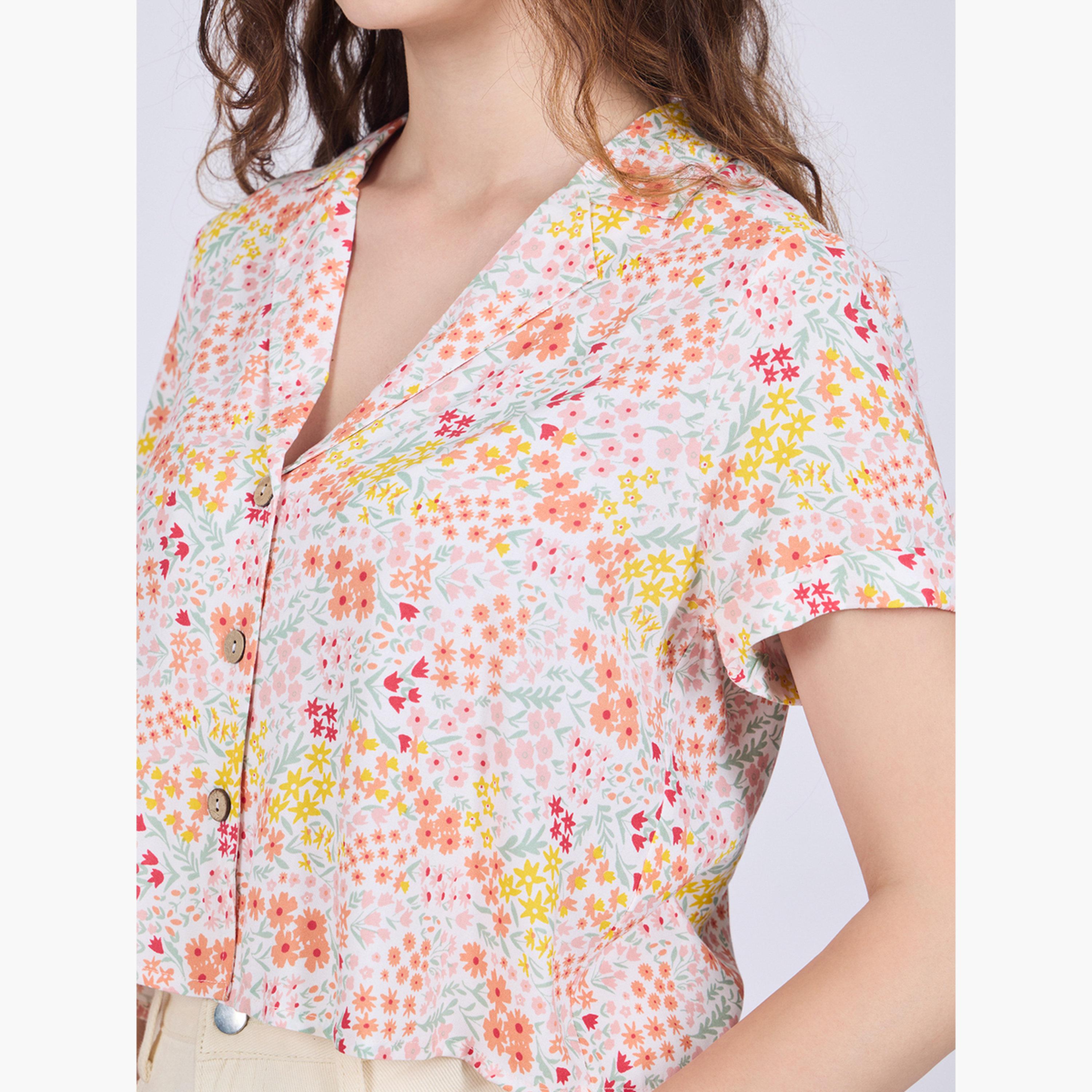 أوتزيدر × ستايلي - قميص قصير أبيض بياقة مدببة-women-clothing-shirtsandblouses-shirts-image-6