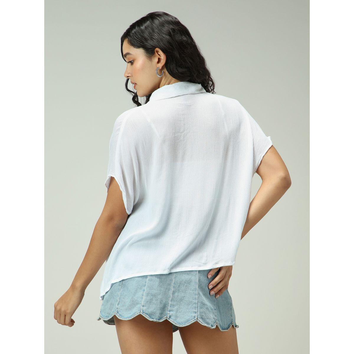 أوتزيدر × ستايلي - قميص أبيض سادة فضفاض-women-clothing-shirtsandblouses-shirts-image-3
