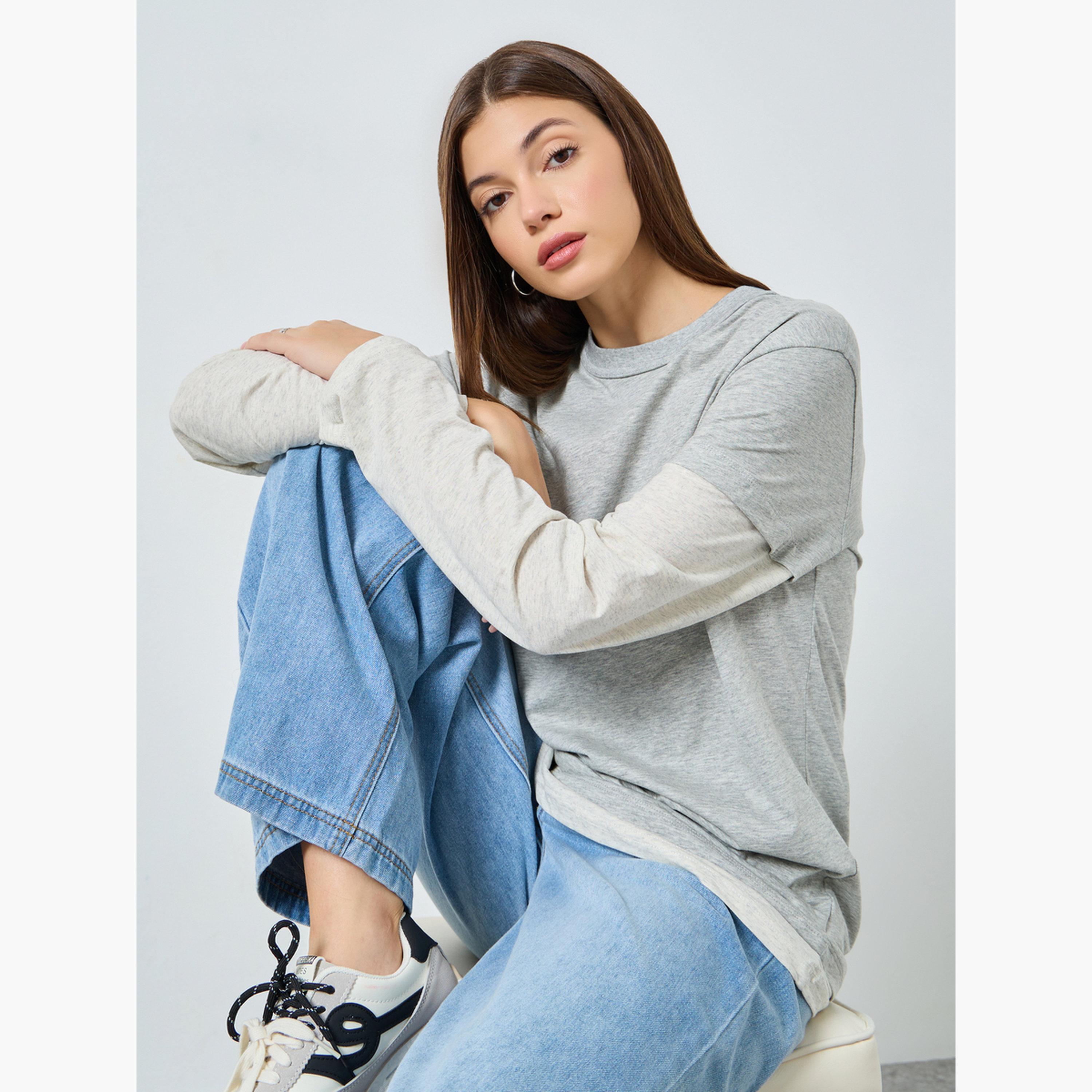 Styli Women Long Sleeve Twofer Style T-Shirt-women-clothing-tshirts-image-3