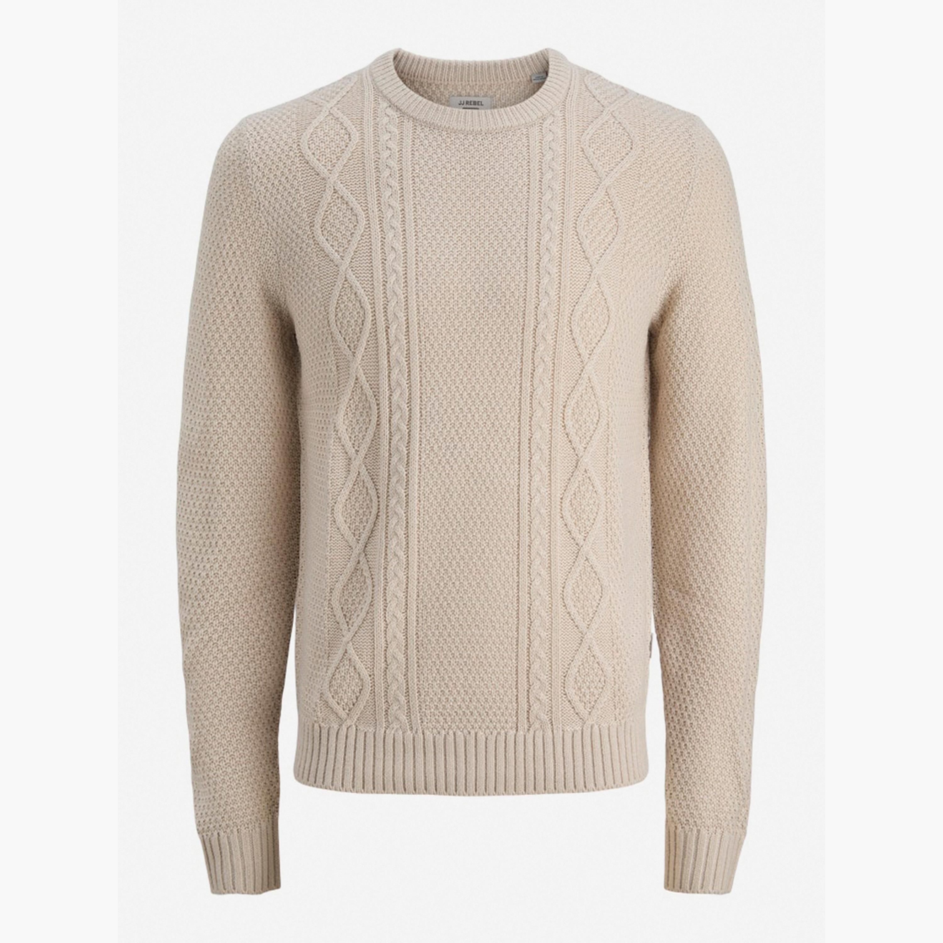 REBEL Men Jrebjosh Cable Knit Crew Neck Sweater-men-clothing-sweatersandpullovers-image-5