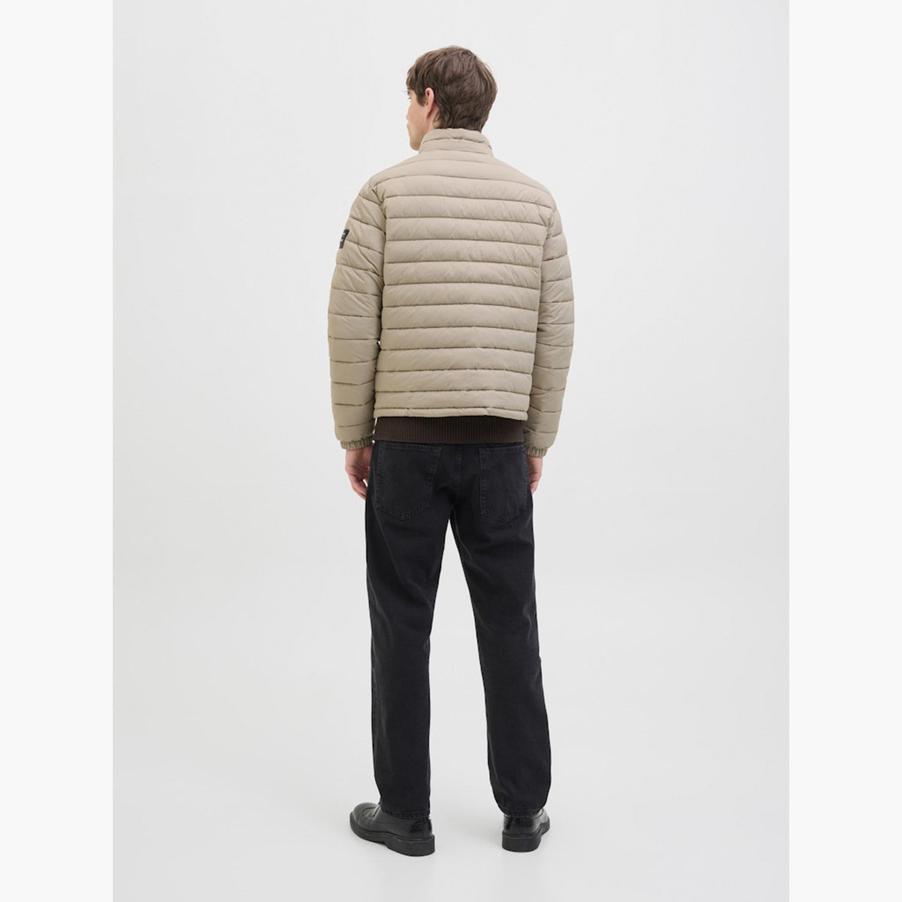 Rebel Quilted High Neck Long Sleeves Men's Zip Through Padded Jacket-men-clothing-jacketsandblazers-jackets-image-6