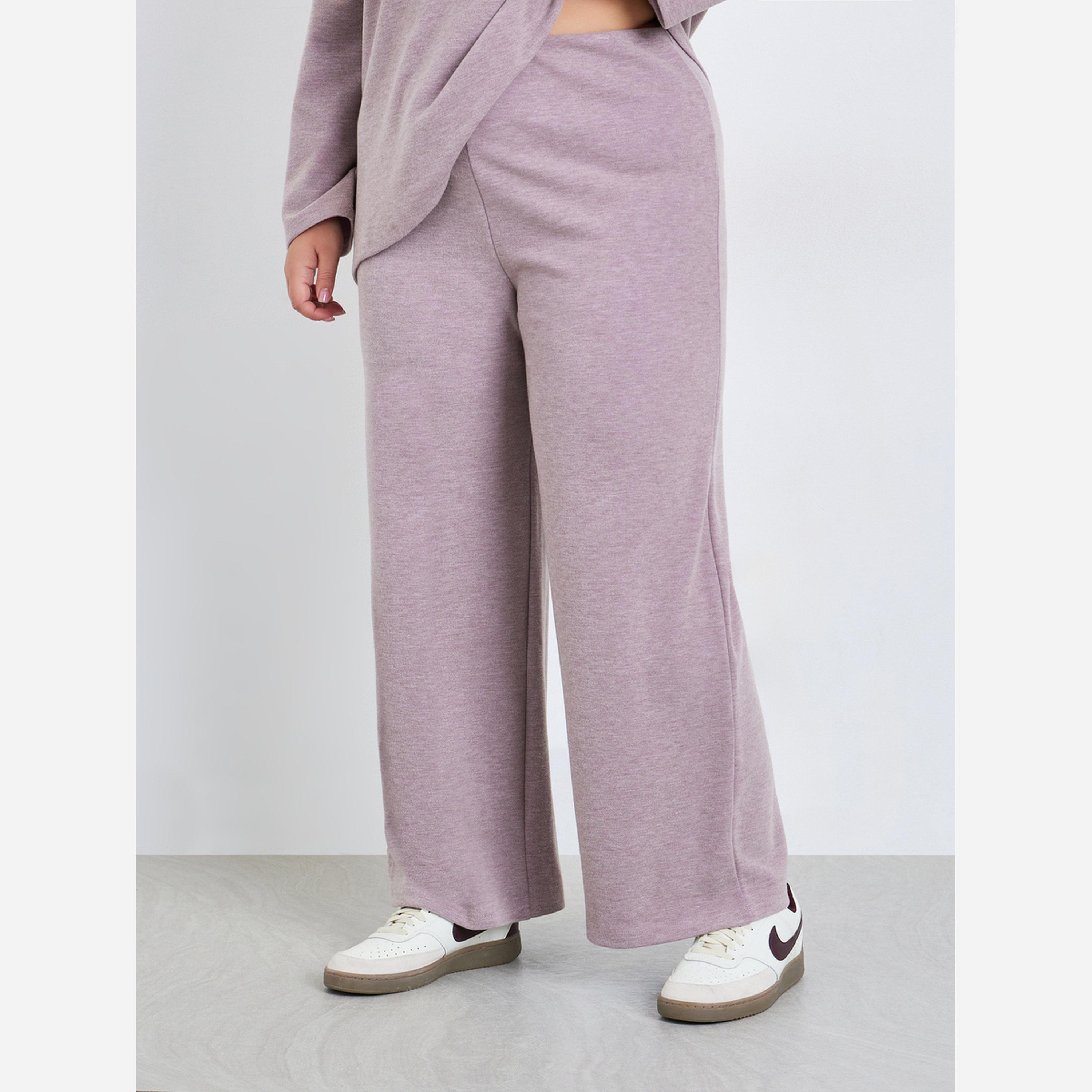 Styli Plus Size Asymmetrical Knit Top and Pants Co-Ords-women-clothing-coordsets-image-4