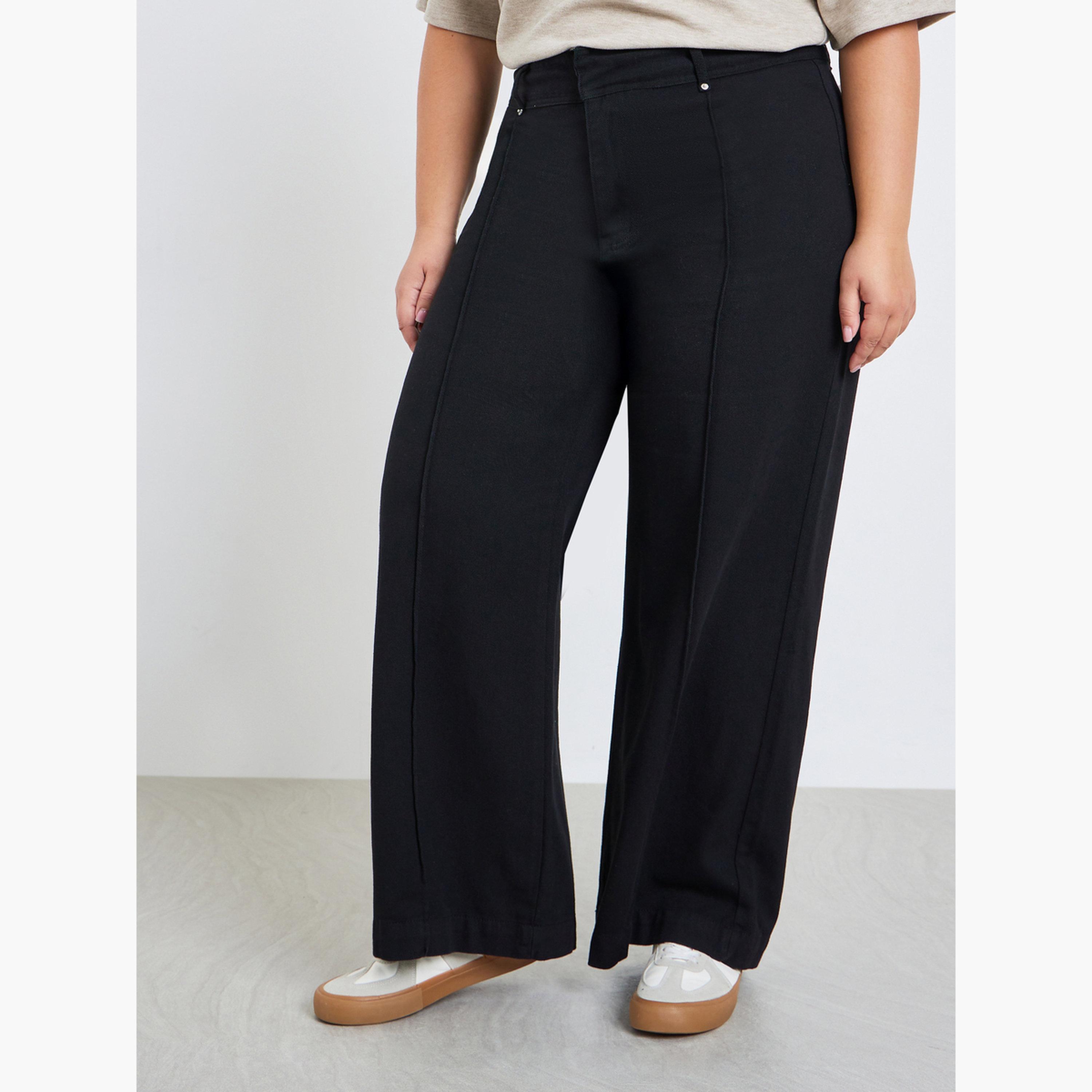 جينز بأرجل واسعة ومقاس كبير-women-clothing-bottoms-jeans-image-1
