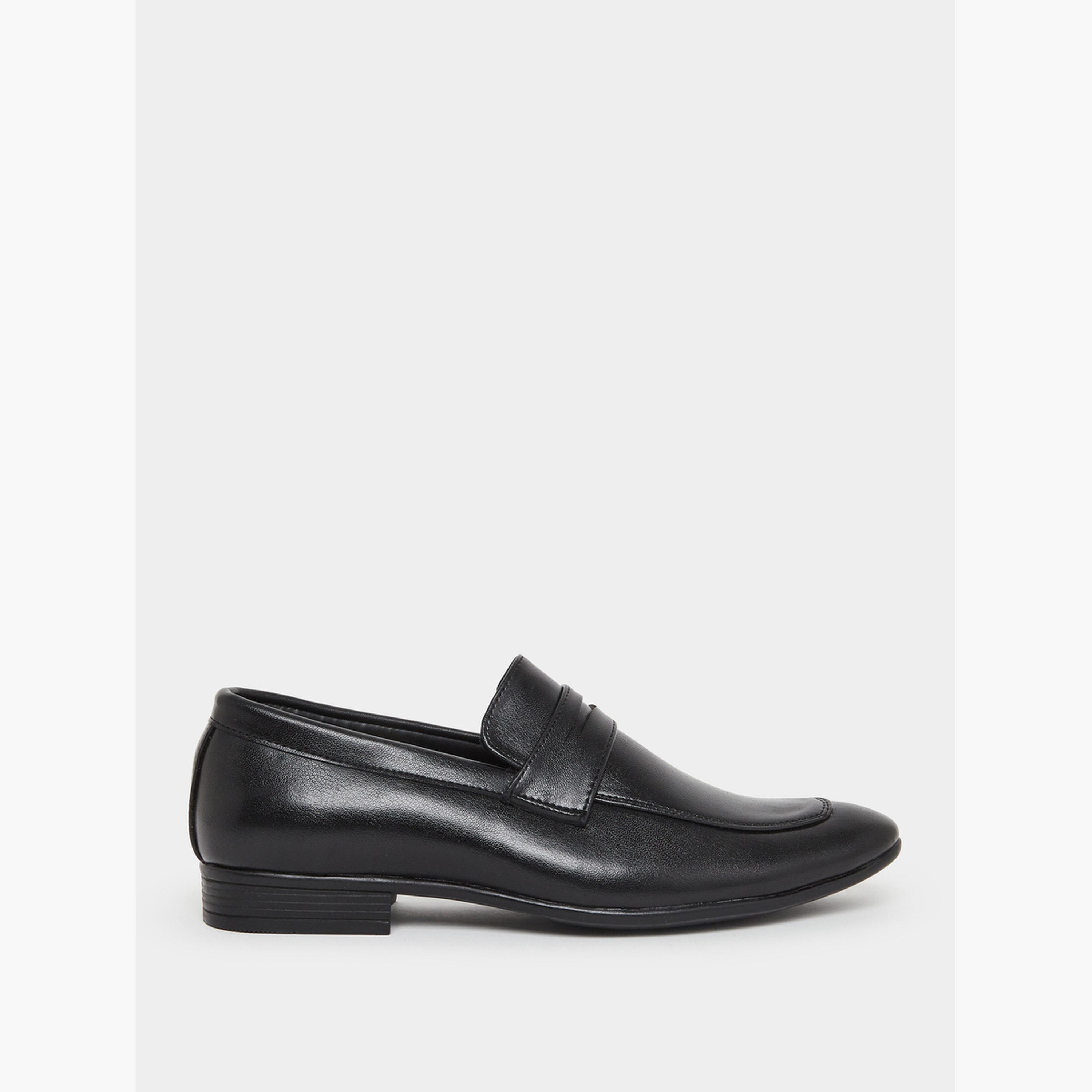 Styli Men Black Leather Formal Loafers-men-shoes-loafersandmoccasins-image-2