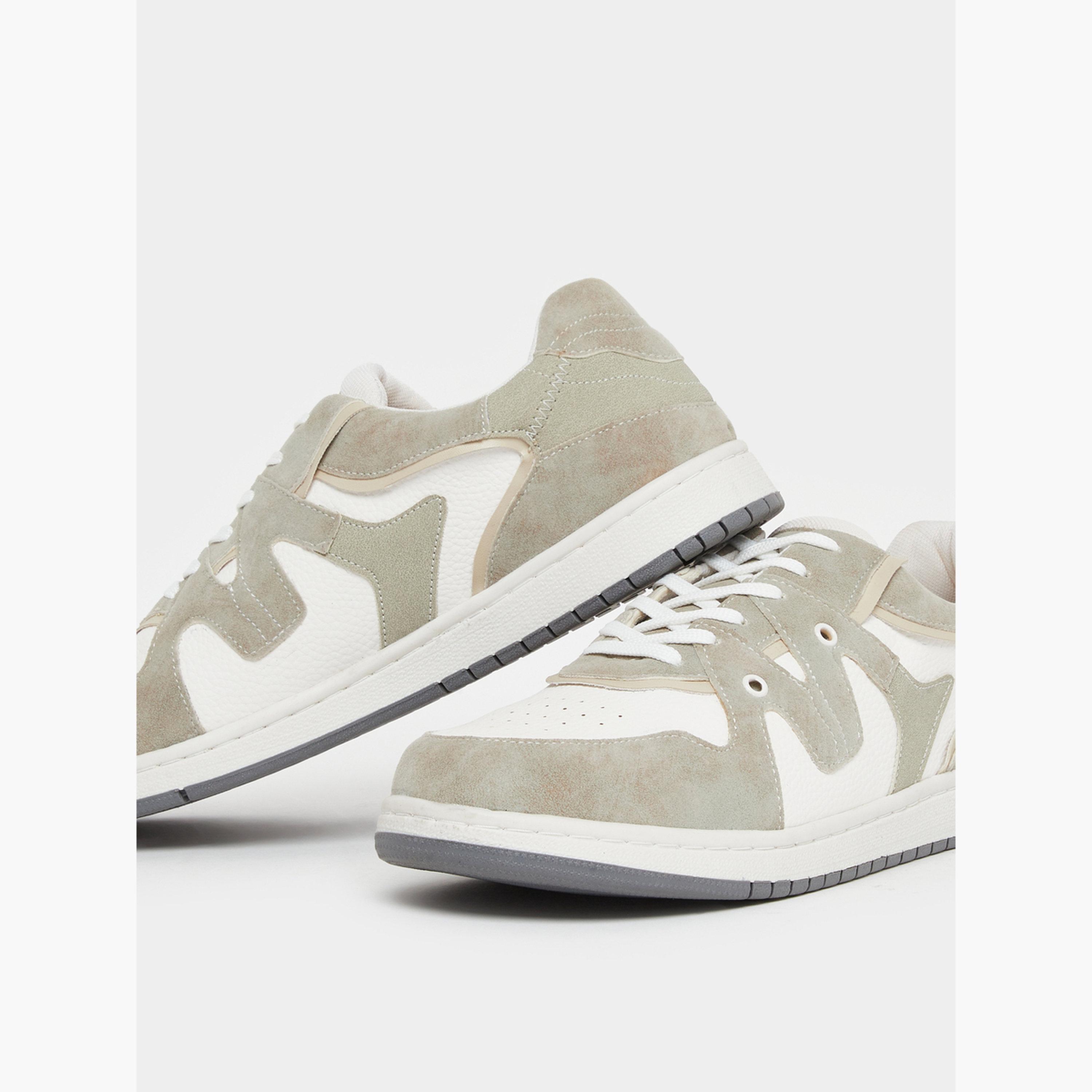 Styli Men Beige Suede Panel Sneakers-men-shoes-sneakers-image-4