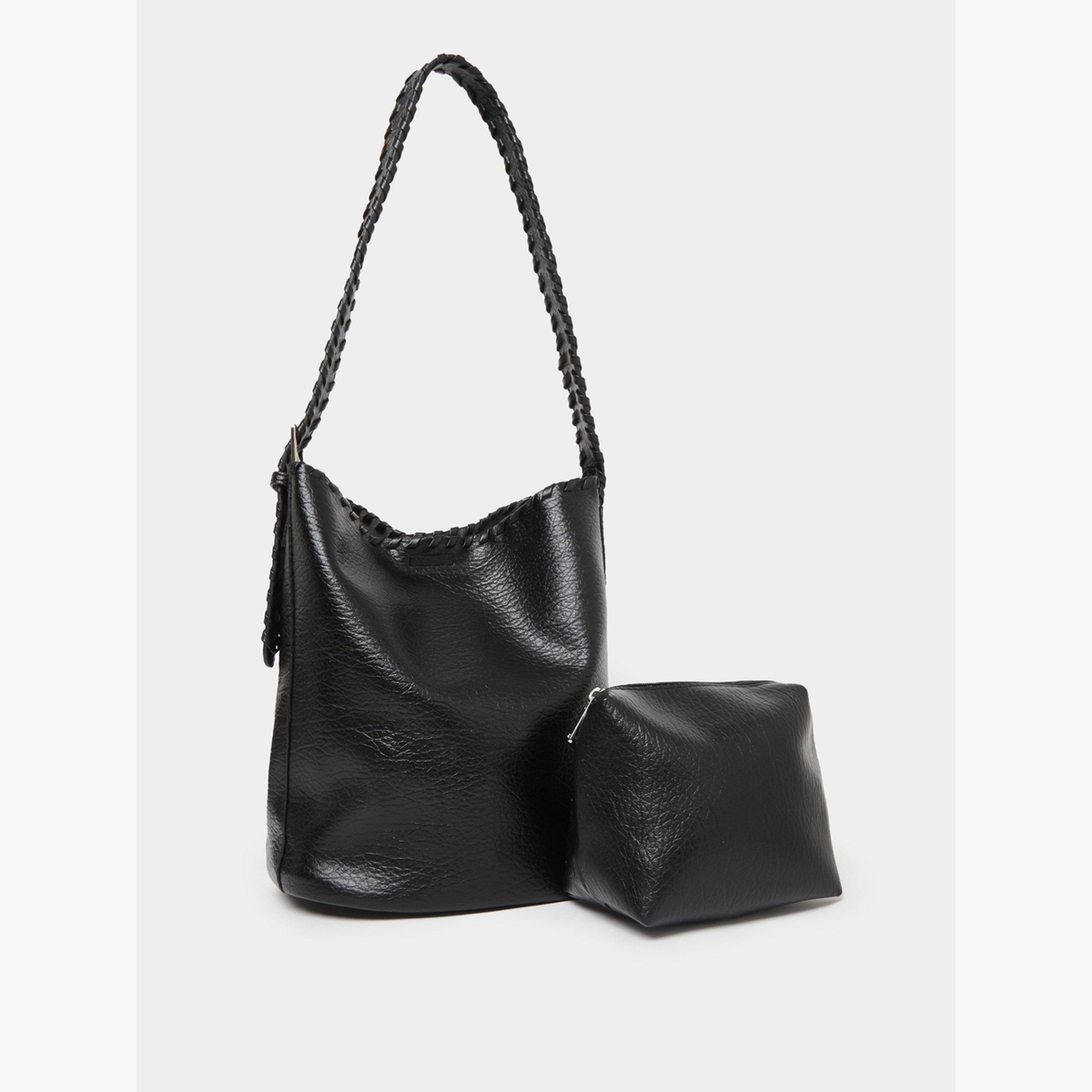 حقيبة كتف بحزام مضفر مع حقيبة صغيرة-women-bagsandwallets-handbags-image-1