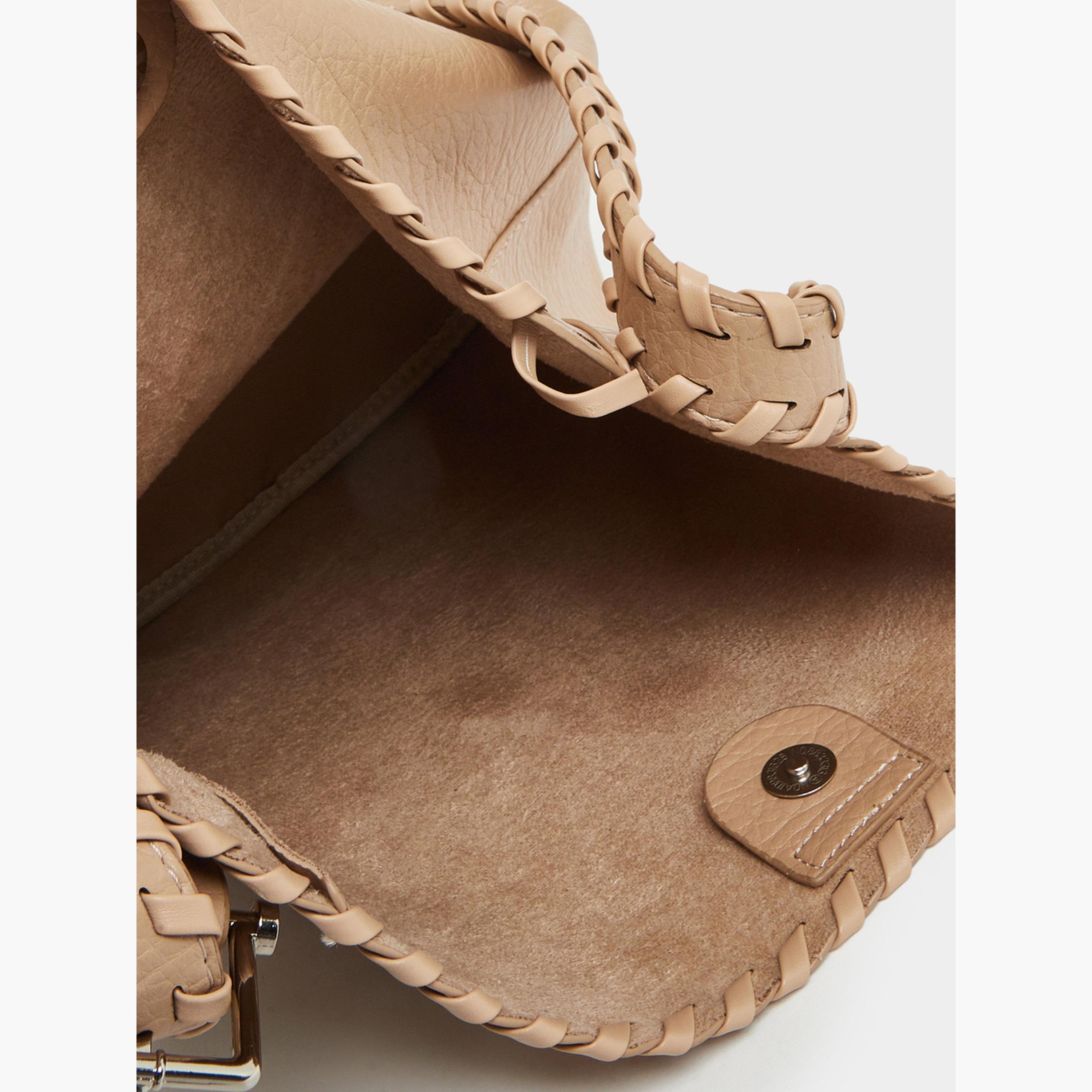 Styli Beige Braided Strap Shoulder Bag with Pouch-women-bagsandwallets-handbags-image-5