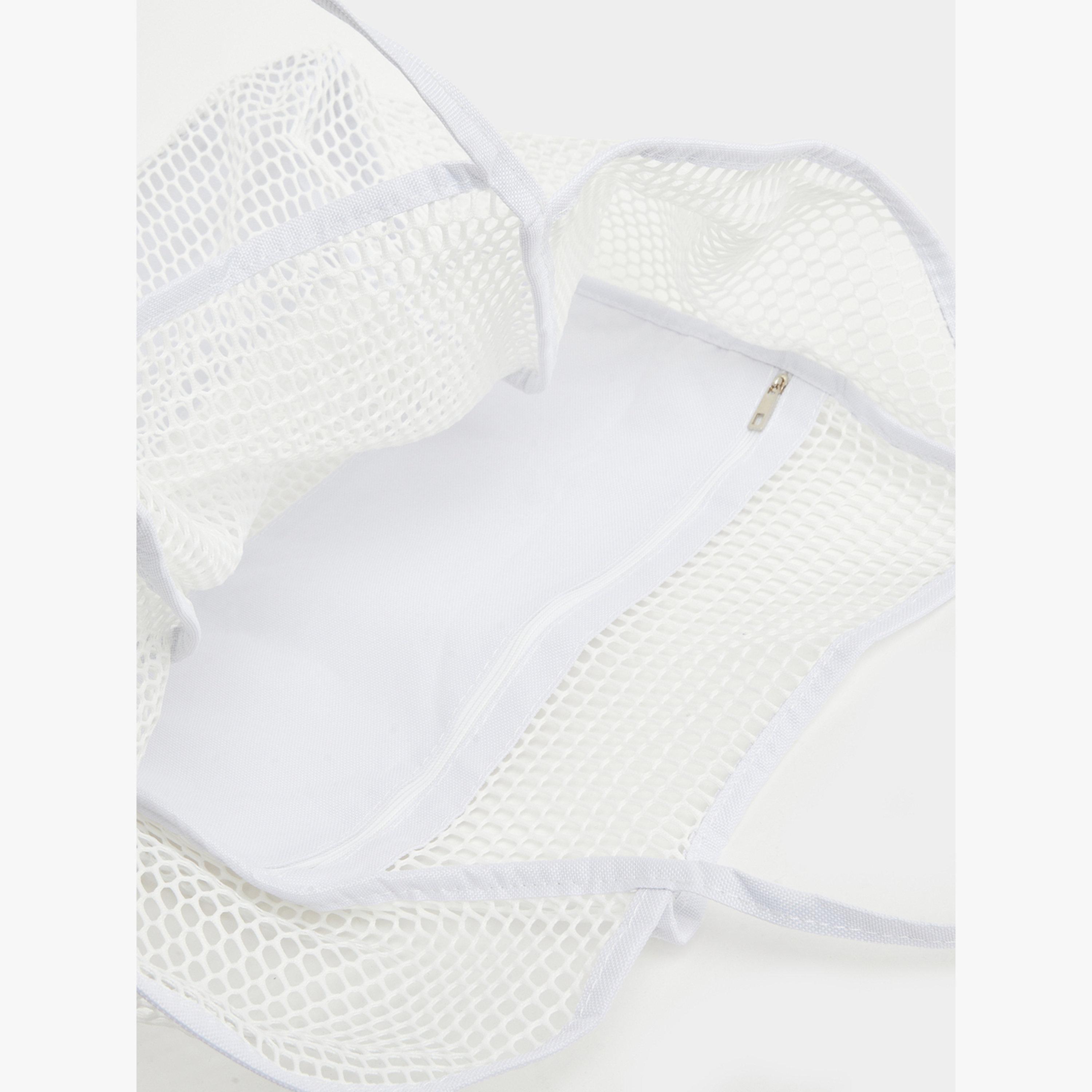 Styli White Mesh Beach Tote Bag-women-bagsandwallets-handbags-image-3