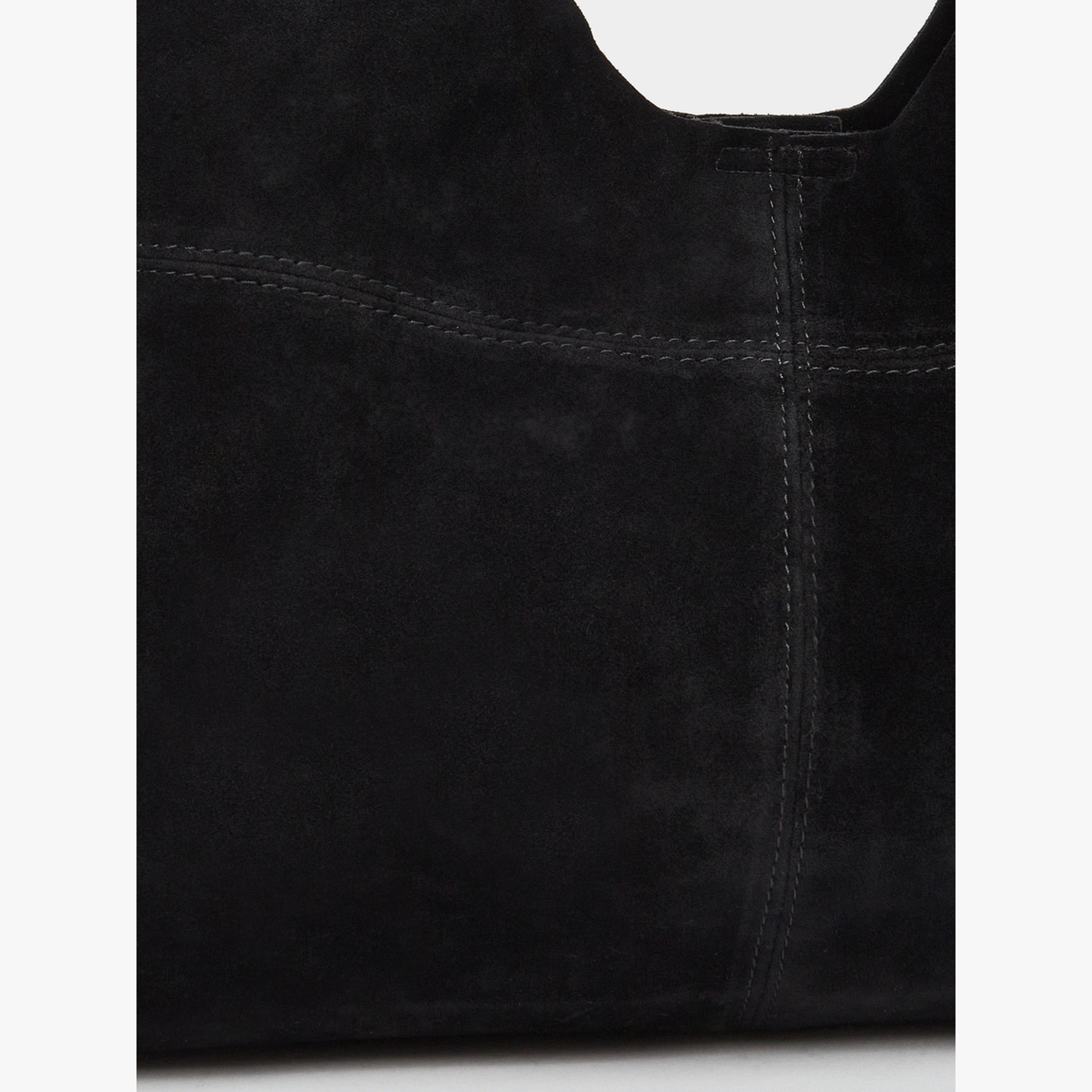 Styli Black Suede Tote Bag with Pouch-women-bagsandwallets-handbags-image-5