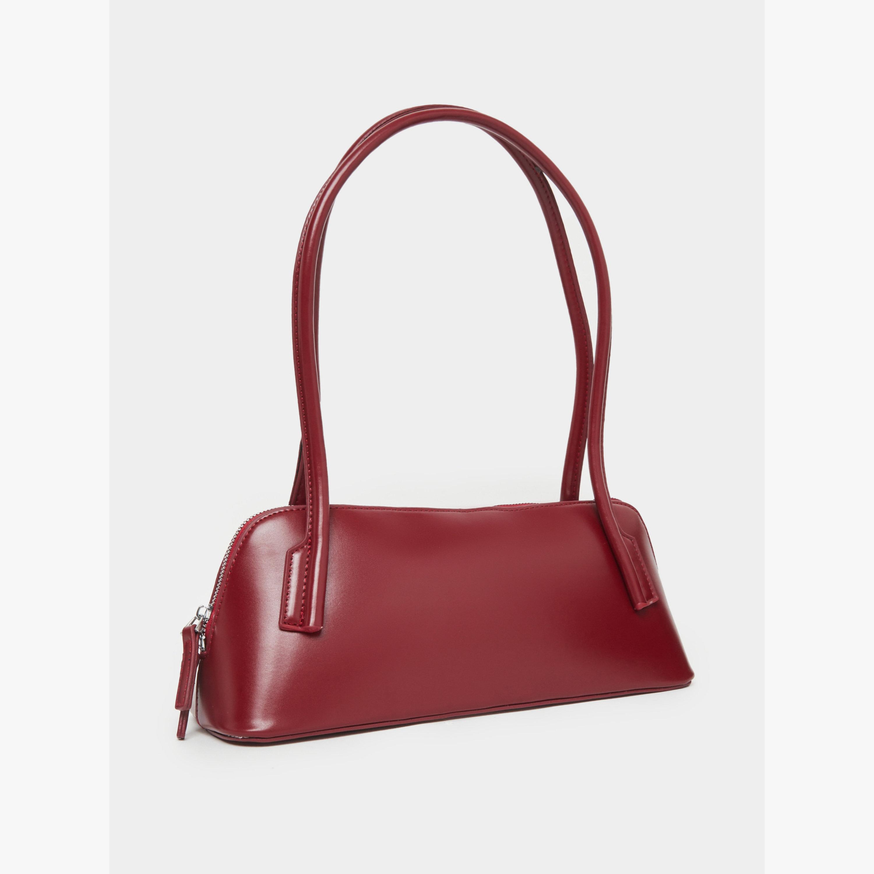 Styli Burgundy Shoulder Bag with Dual Handles-women-bagsandwallets-handbags-image-1