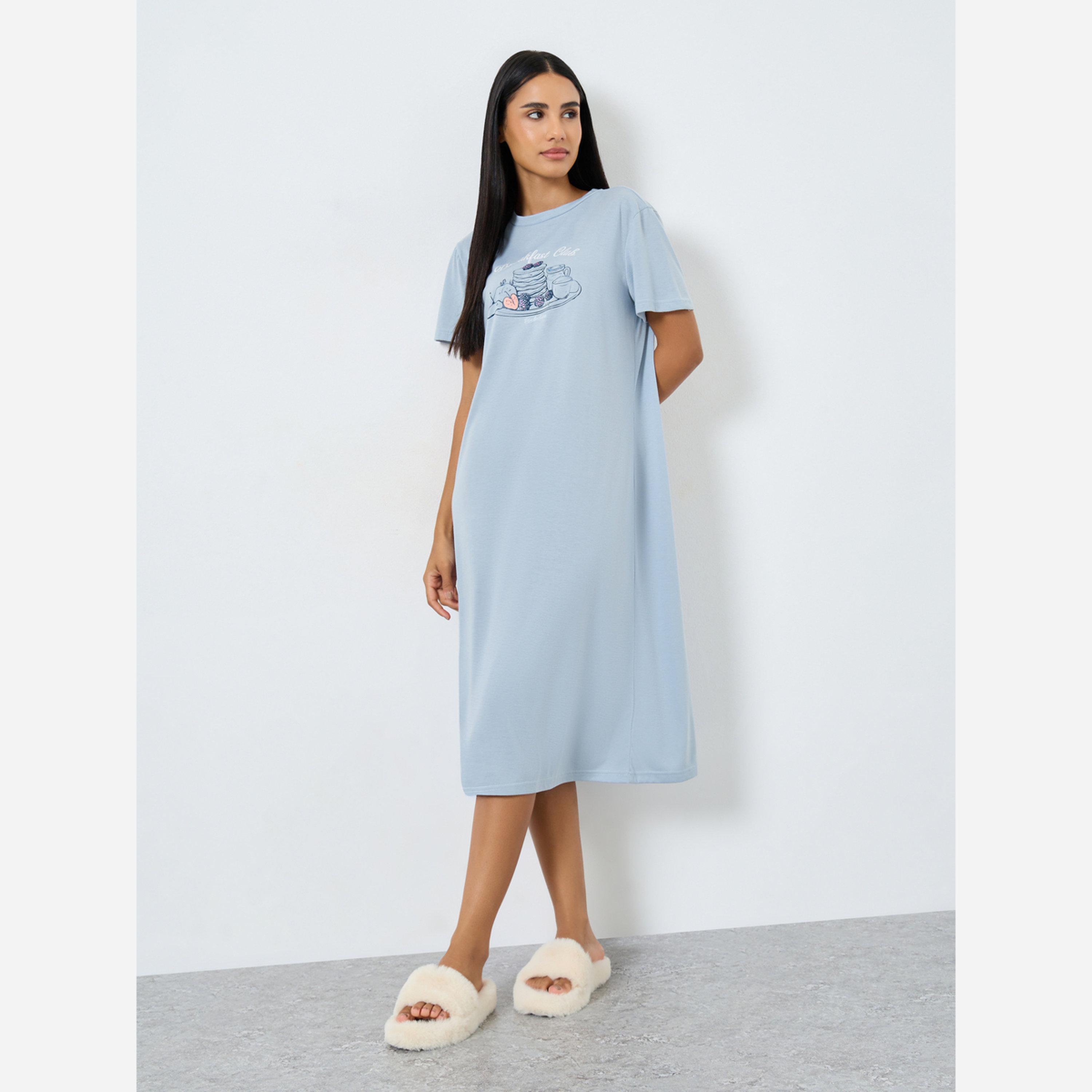ستايلي - فستان نوم طبعة Breakfast Club-women-clothing-nightwear-nighties-image-1