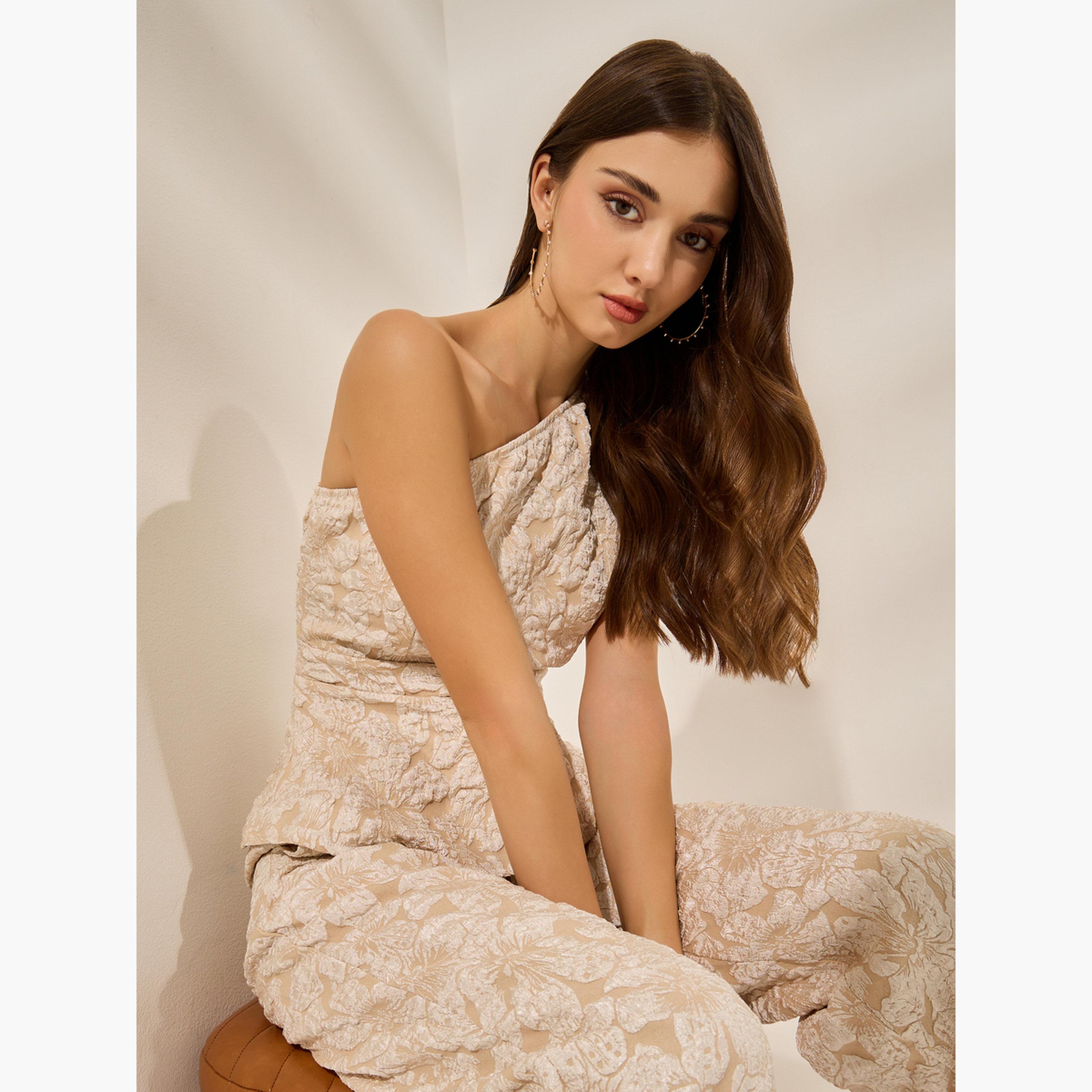 Styli Beige Jacquard Sleeveless Blouse-women-clothing-shirtsandblouses-blouses-image-3
