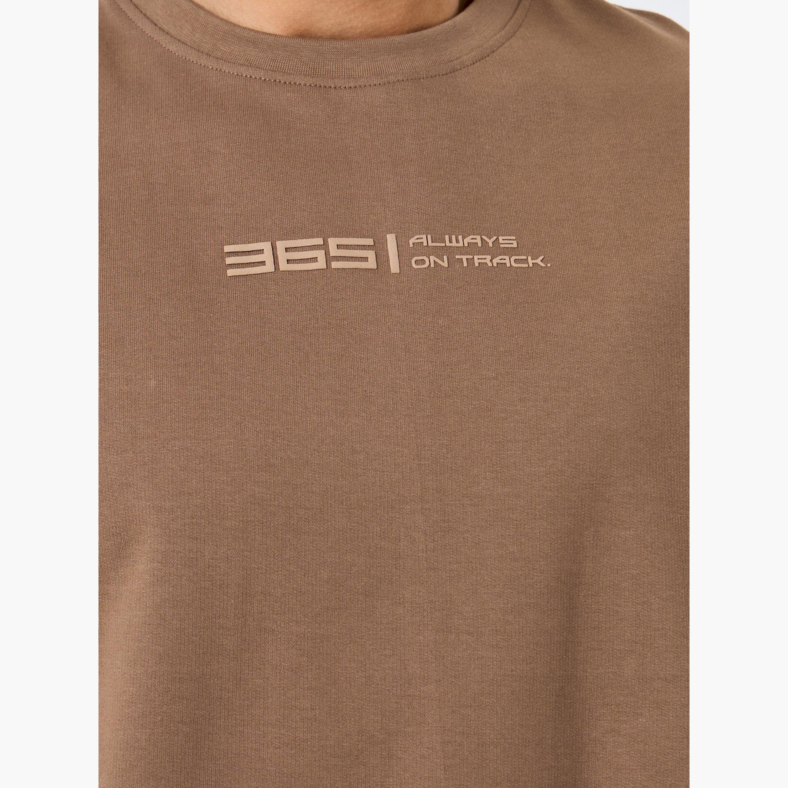 Styli Men Brown Graphic Print Oversized T-Shirt-men-clothing-tshirtsandpolos-tshirts-image-4