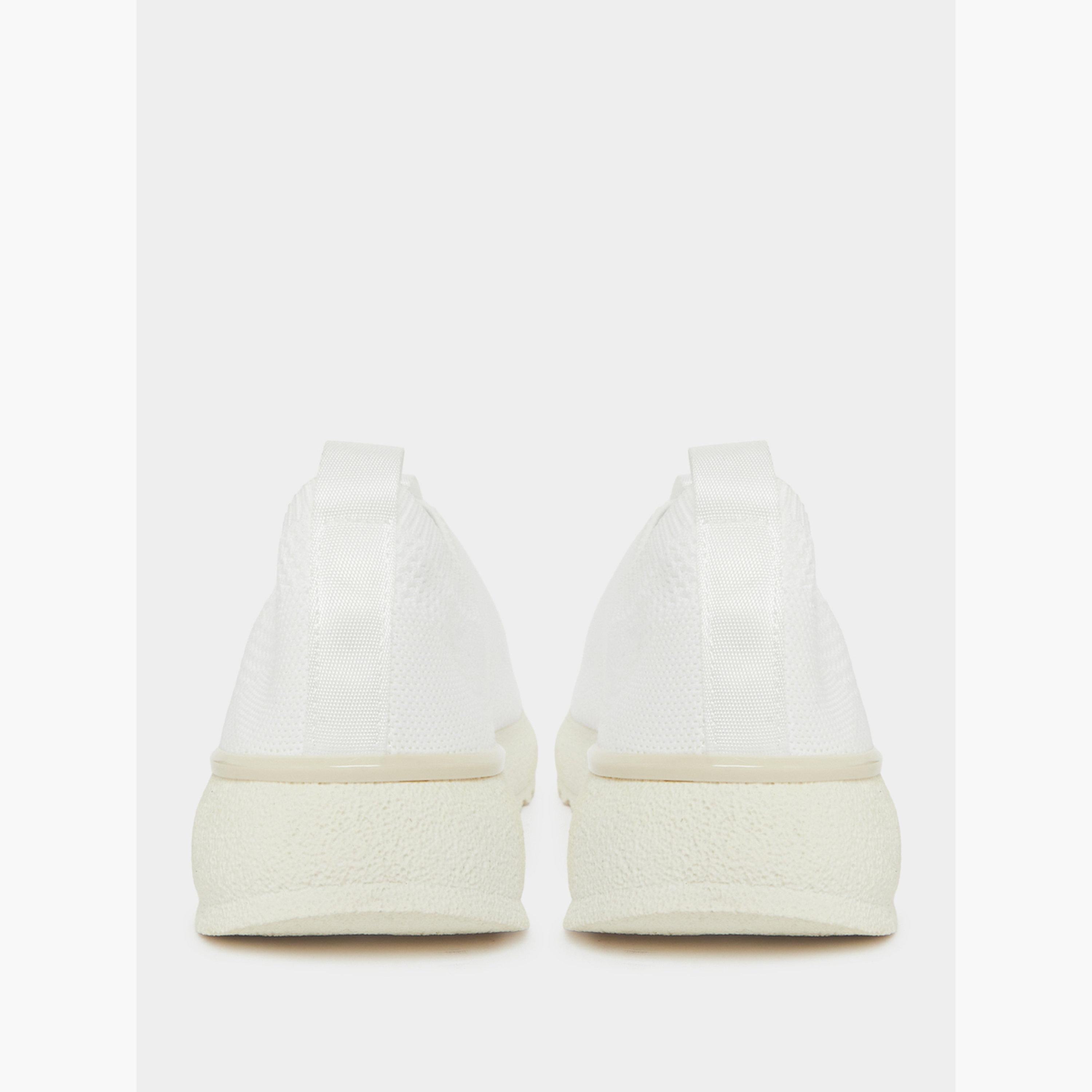 Styli White Textile Slip-On Sneakers-women-shoes-sneakers-image-4