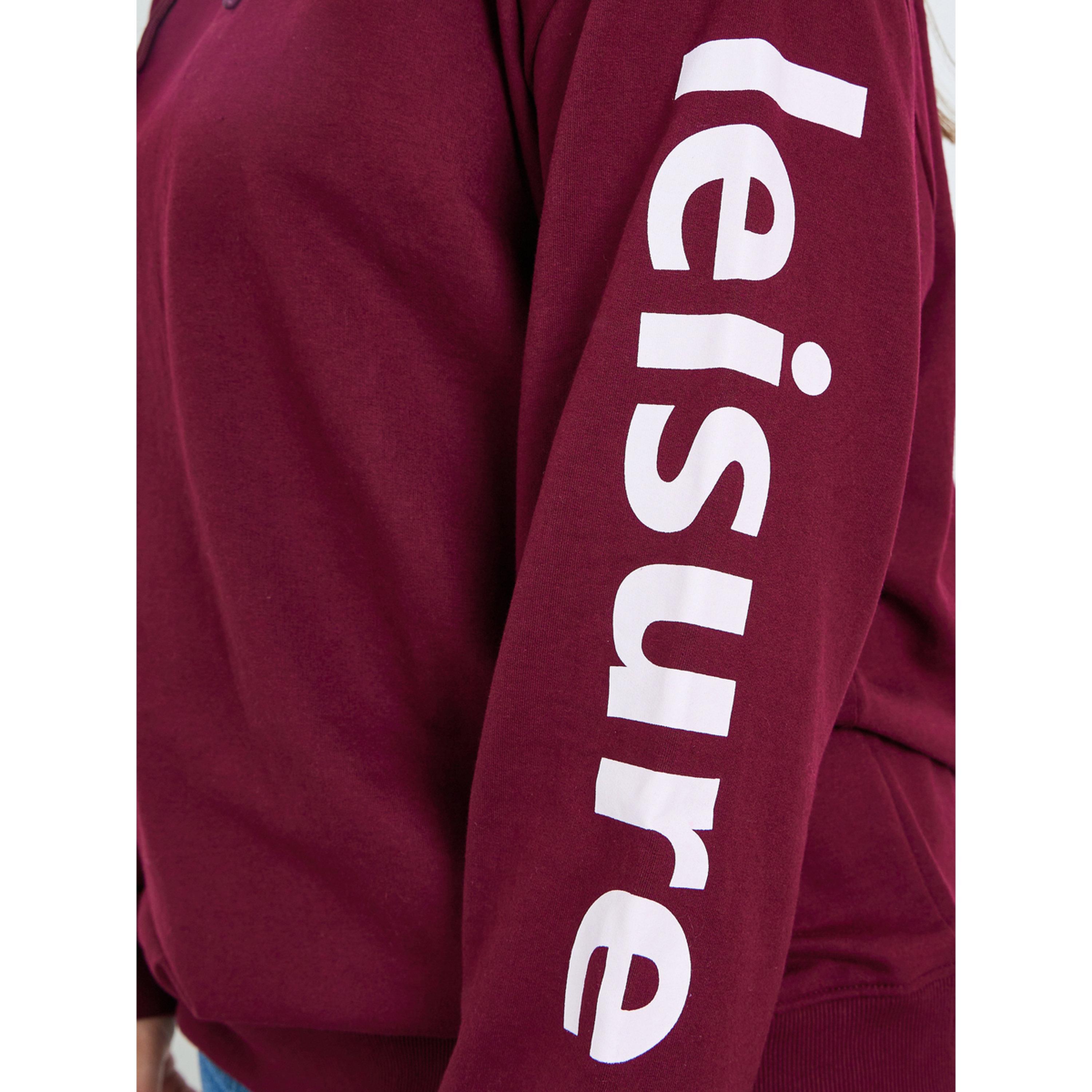 هودي بمقاس كبير مطبع بطبعة كتابة-women-clothing-hoodiesandsweatshirts-hoodies-image-4