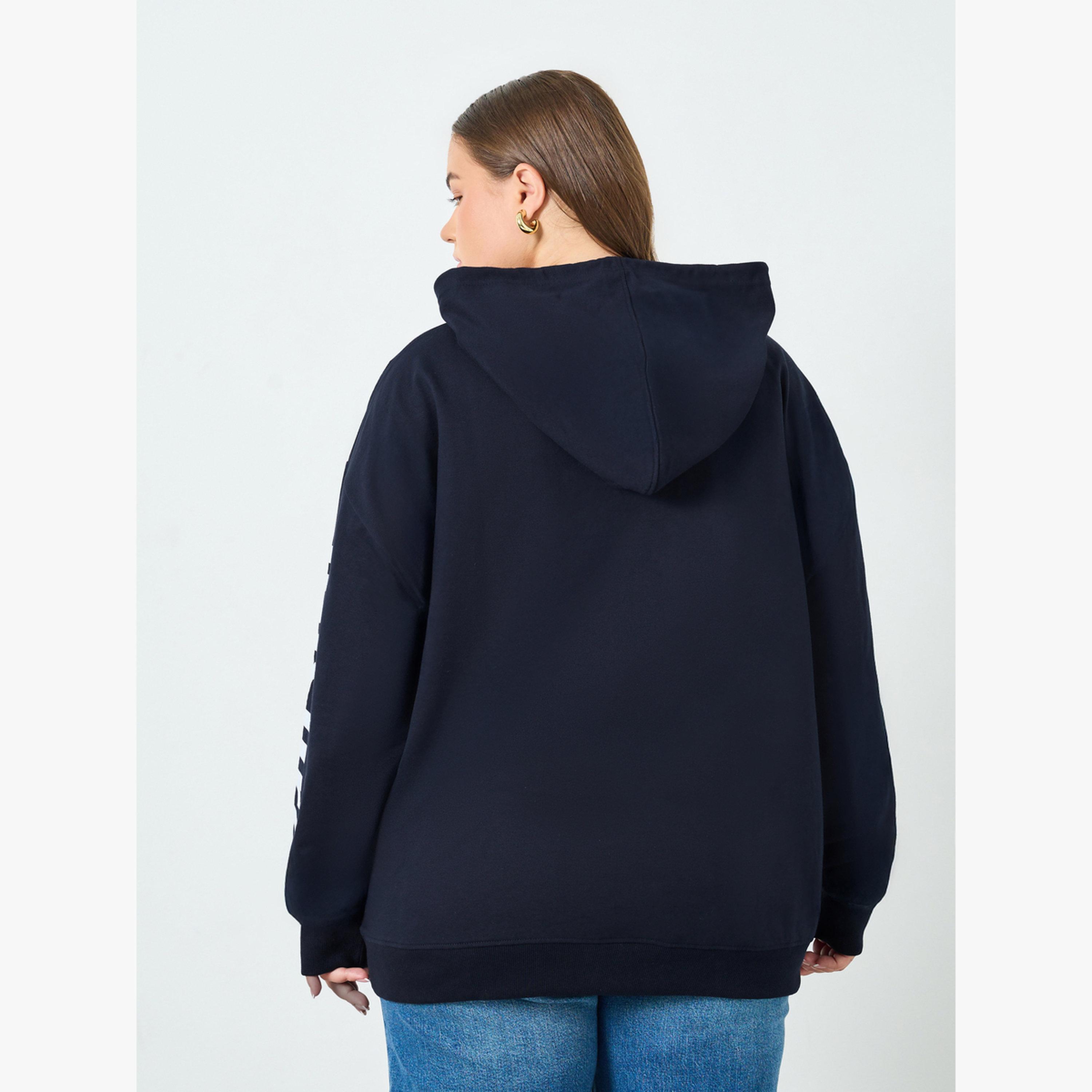 هودي طويل بطبعة كتابة ومقاس كبير-women-clothing-hoodiesandsweatshirts-hoodies-image-4