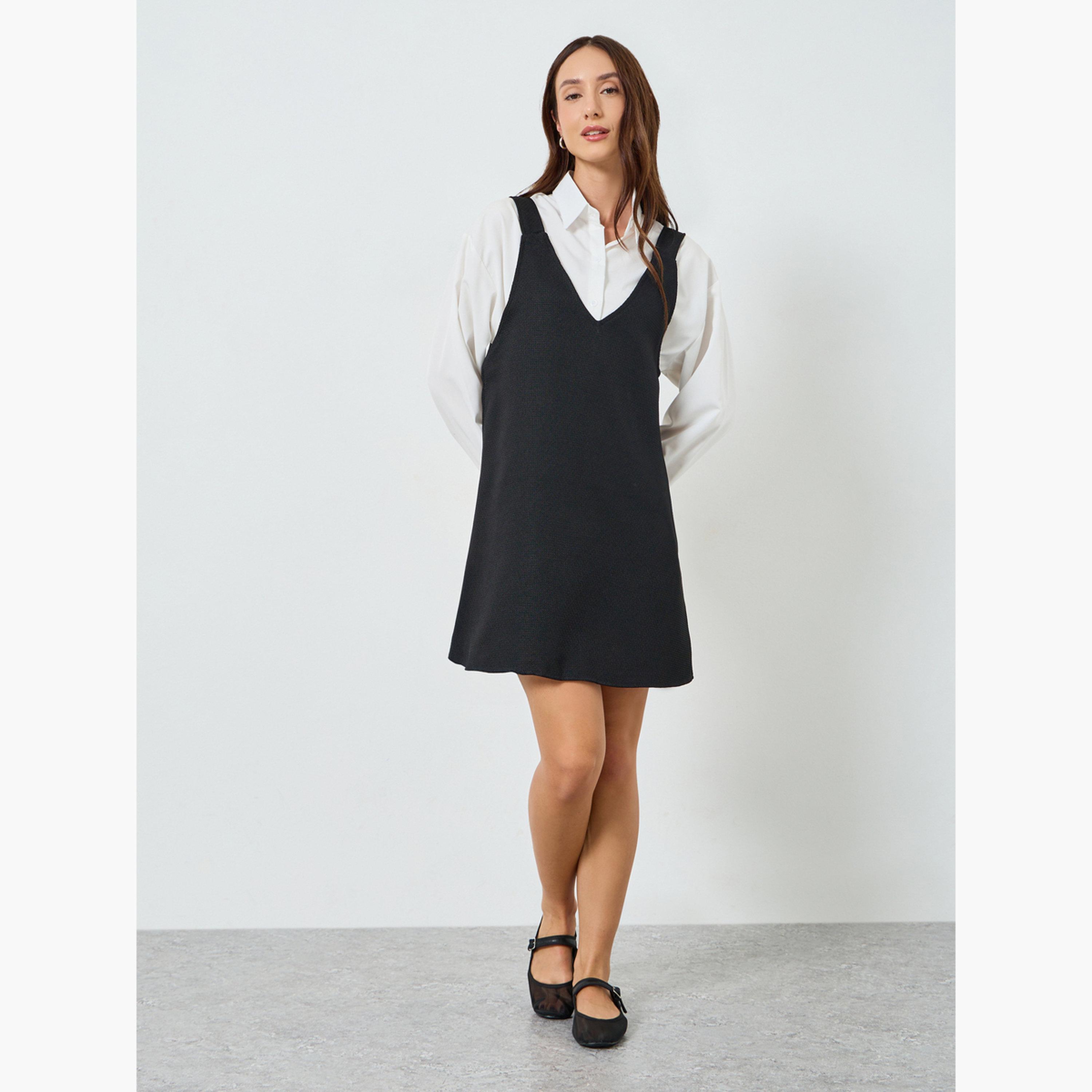 Take Two Women Black Sleeveless A-Line Mini Dress-women-clothing-dresses-image-1