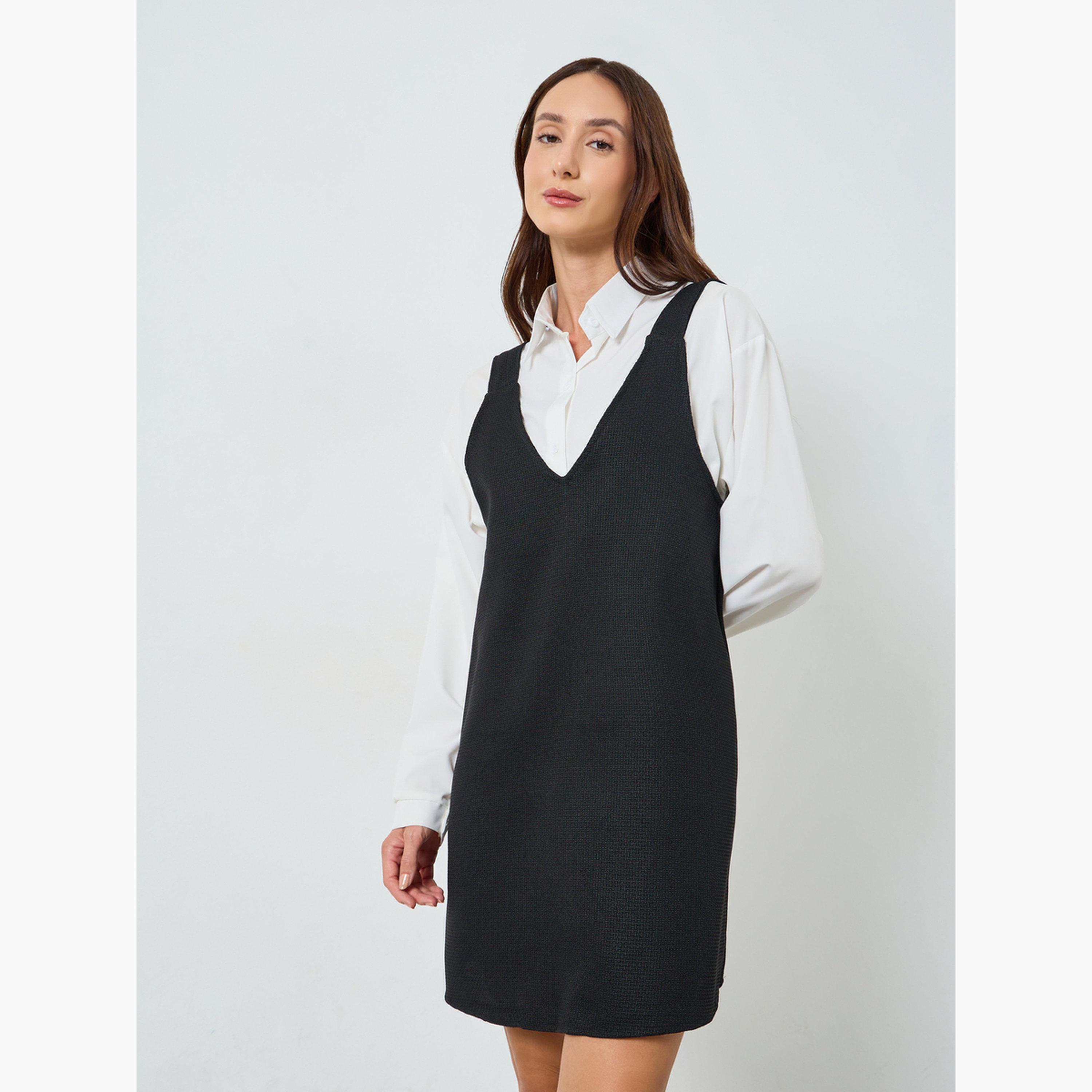Take Two Women Black Sleeveless A-Line Mini Dress-women-clothing-dresses-image-2