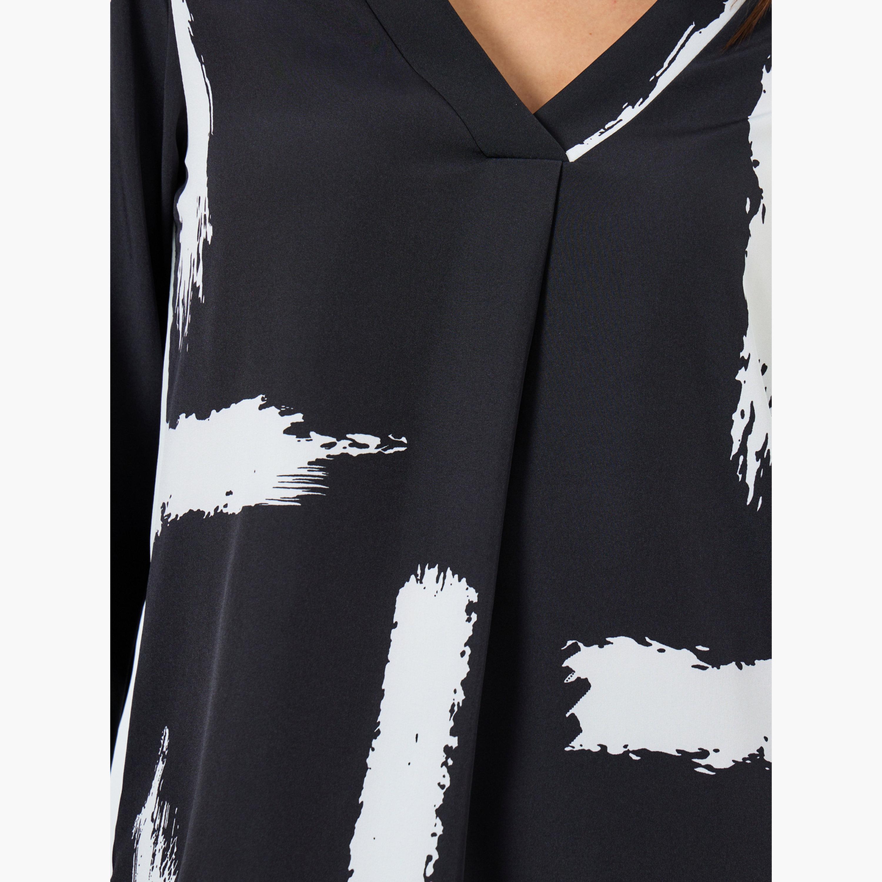 Take Two Printed Roll Up Sleeve Top-women-clothing-shirtsandblouses-blouses-image-4