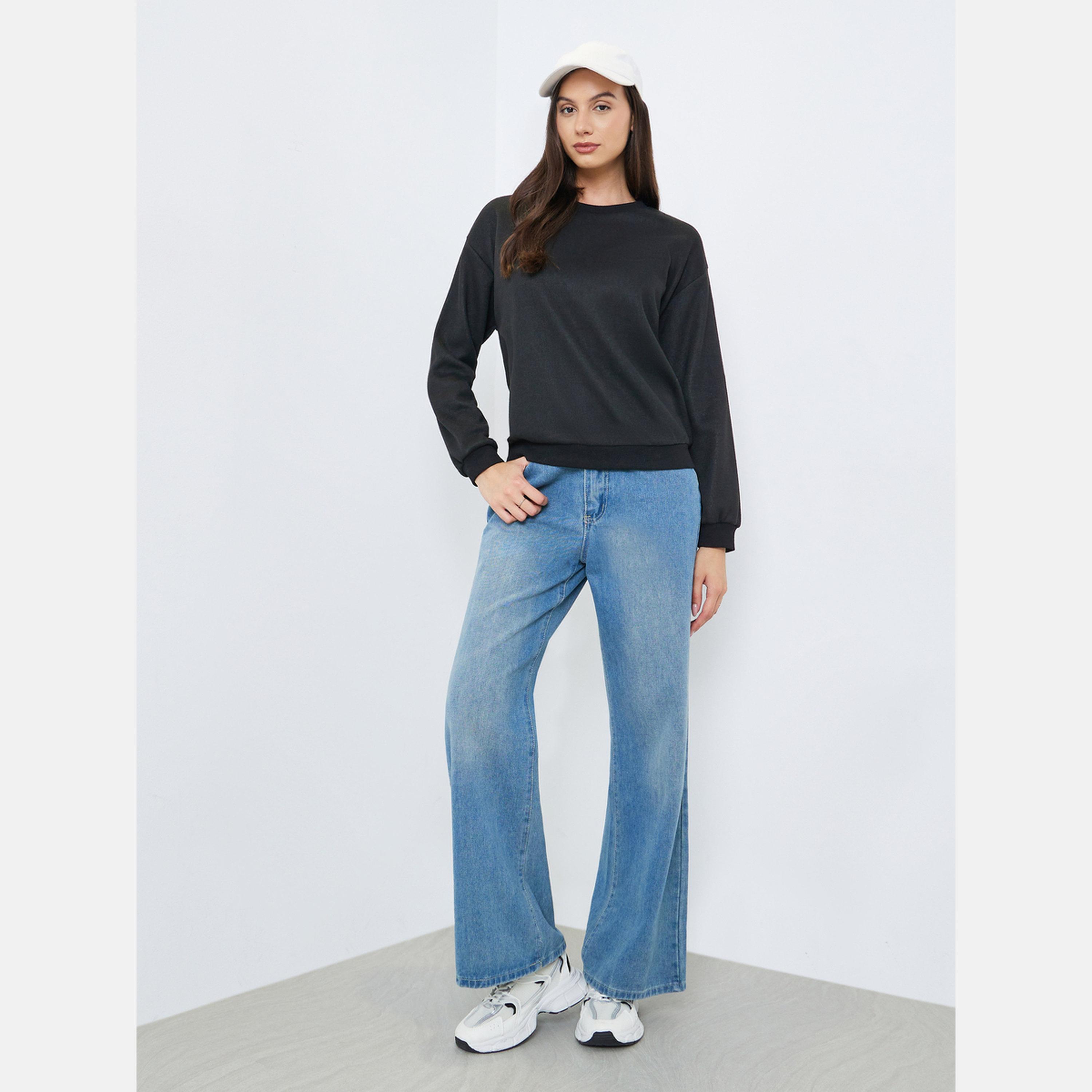 Take Two Solid Round Neck Long Sleeves Women's Sweatshirt-women-winterwear-hoodiesandsweatshirts-sweatshirts-image-1