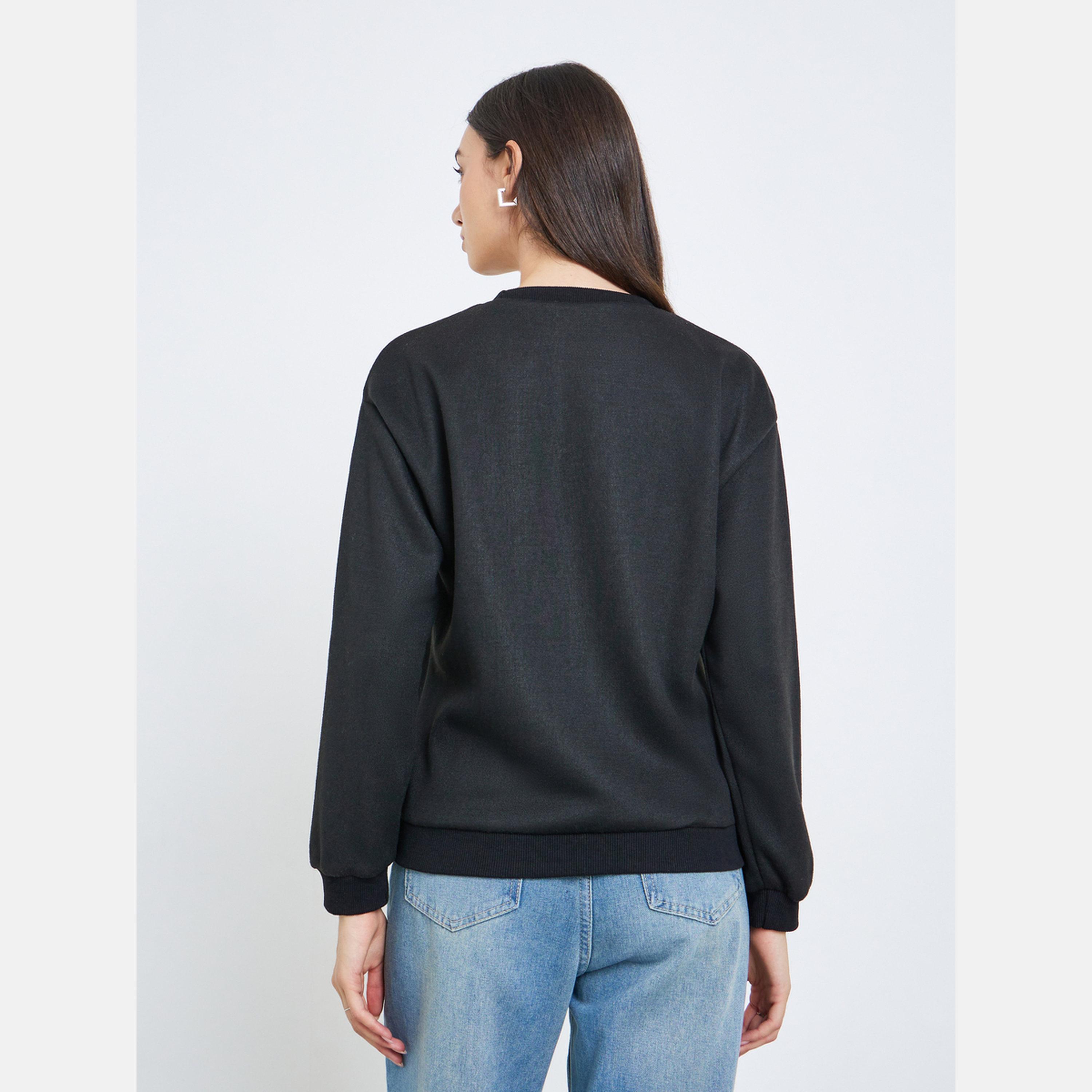 Take Two Solid Round Neck Long Sleeves Women's Sweatshirt-women-winterwear-hoodiesandsweatshirts-sweatshirts-image-4