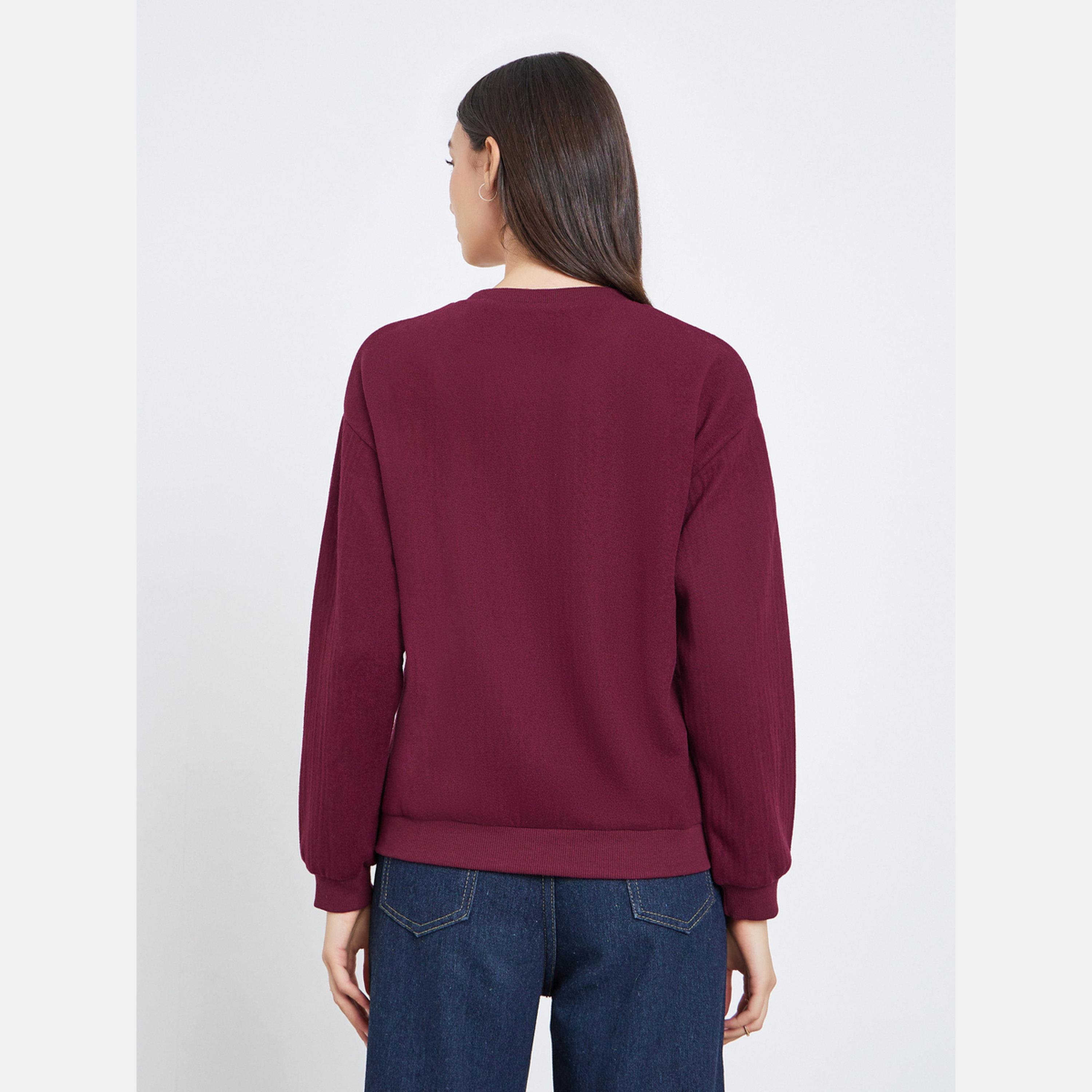 Take Two Solid Round Neck Long Sleeves Women's Sweatshirt-women-winterwear-hoodiesandsweatshirts-sweatshirts-image-4