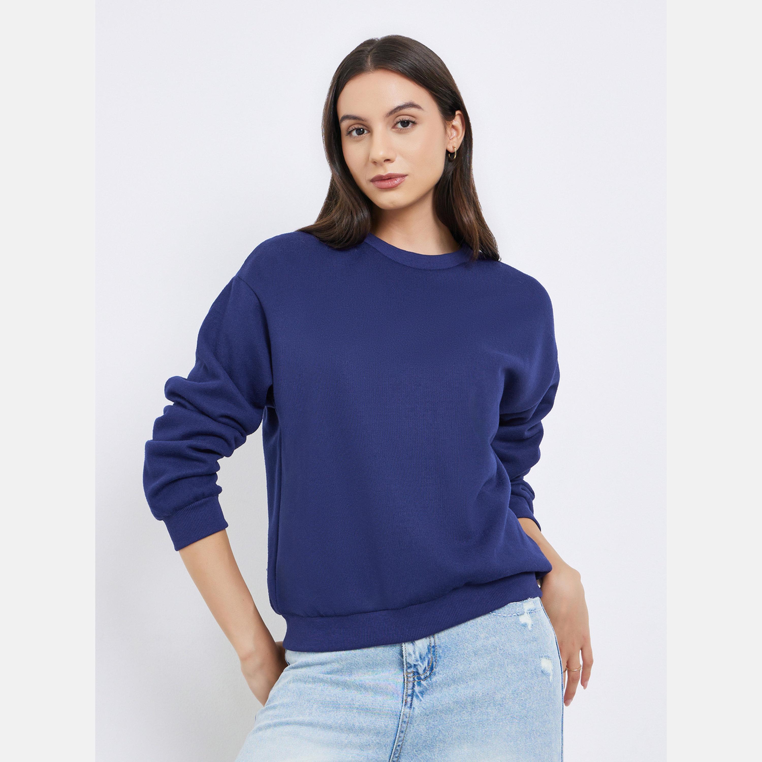 Take Two Solid Round Neck Long Sleeves Women's Sweatshirt-women-winterwear-hoodiesandsweatshirts-sweatshirts-image-3