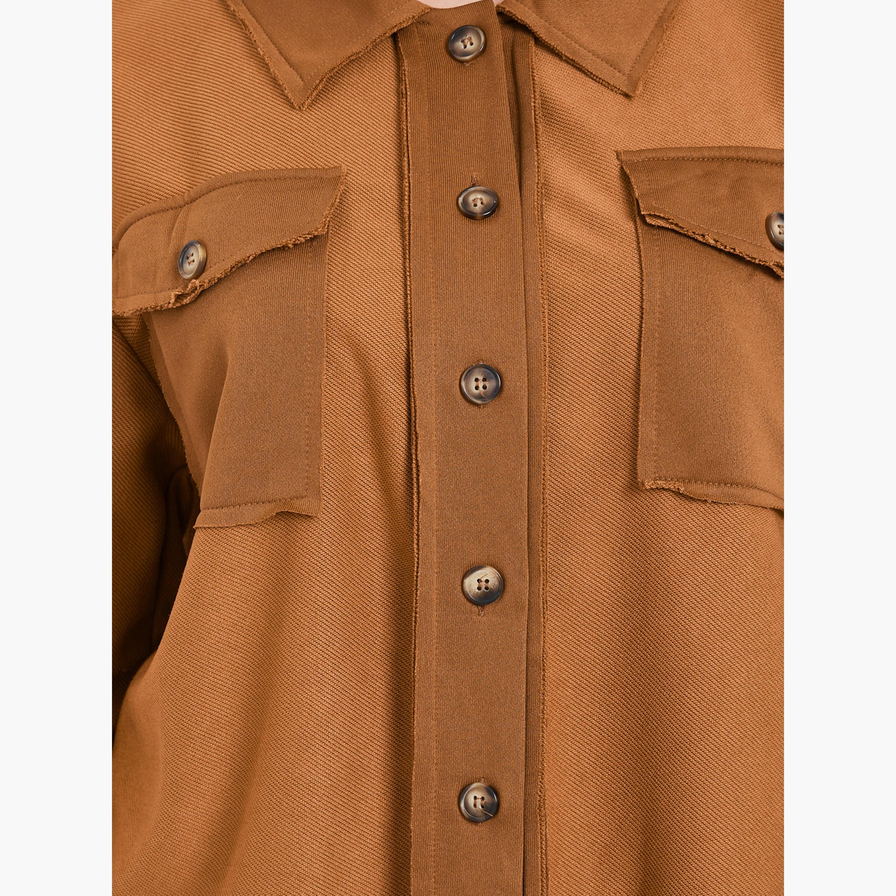 Take Two Solid Collared Long Sleeves Women's Buttoned Jacket-women-winterwear-coatsandjackets-jackets-image-4