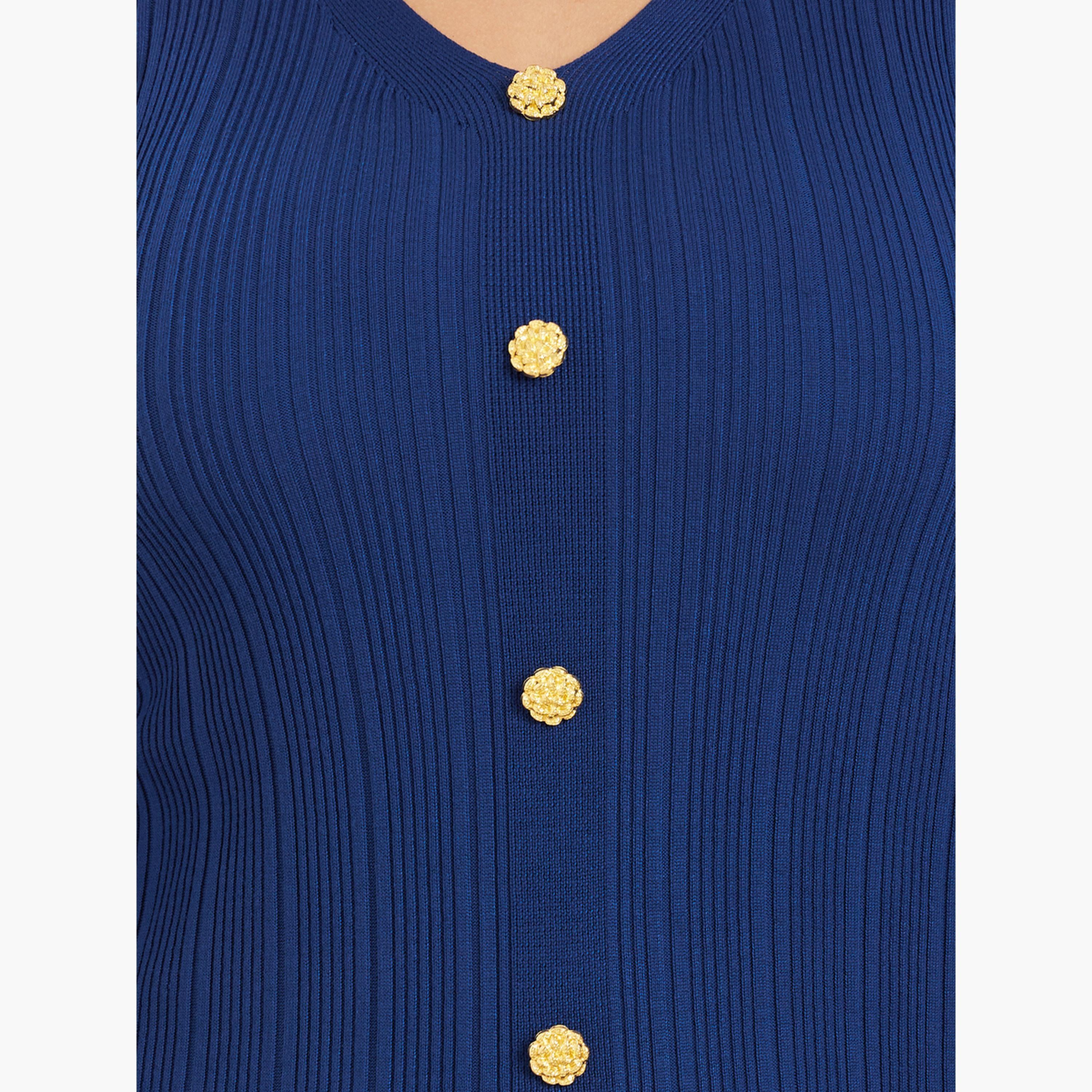 Styli Plus Size Ribbed Knit Button Detail Midi Dress-women-clothing-dresses-image-5