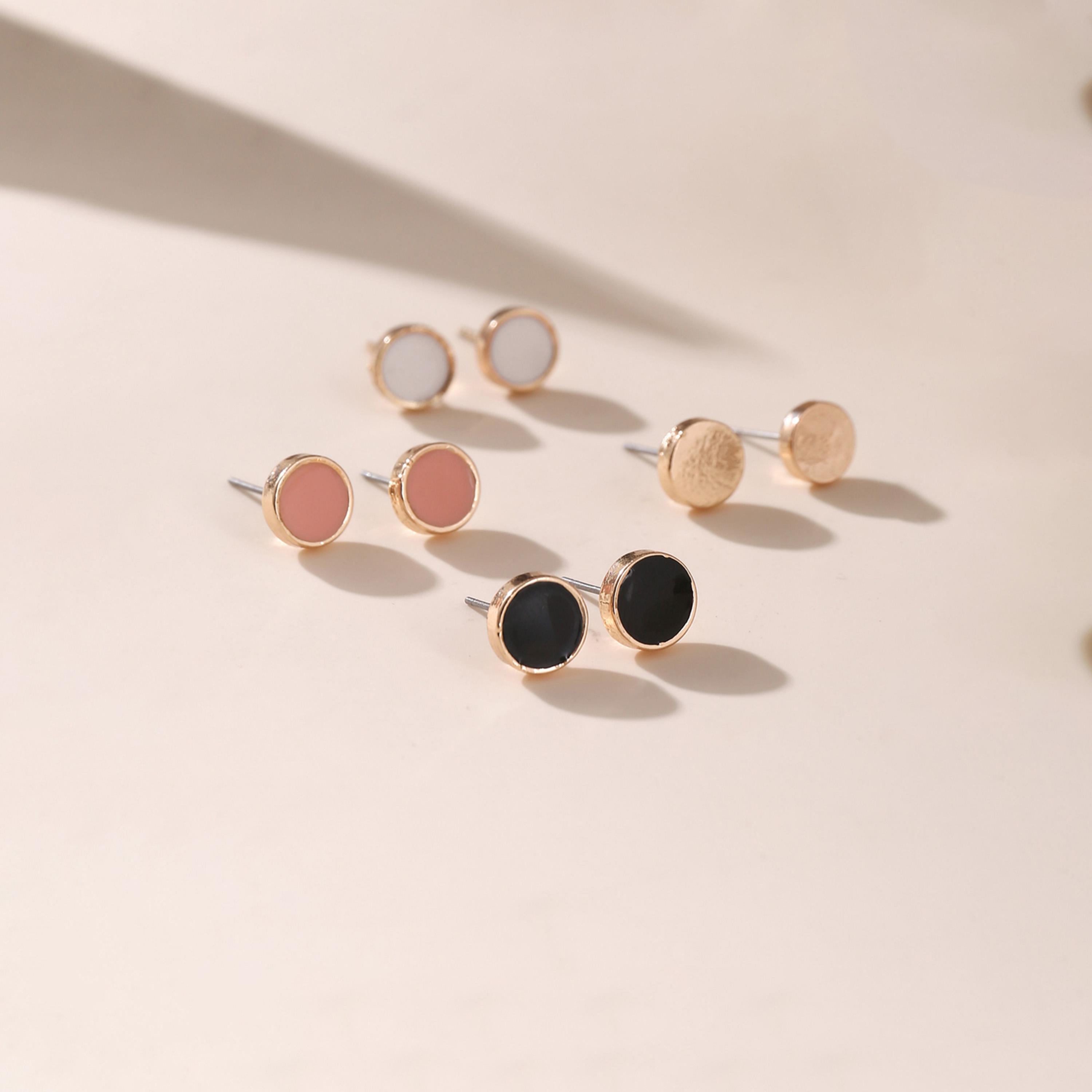 Take Two Set of 4 - Round Stud Earrings-women-watchesandjewellery-jewellery-earrings-image-2