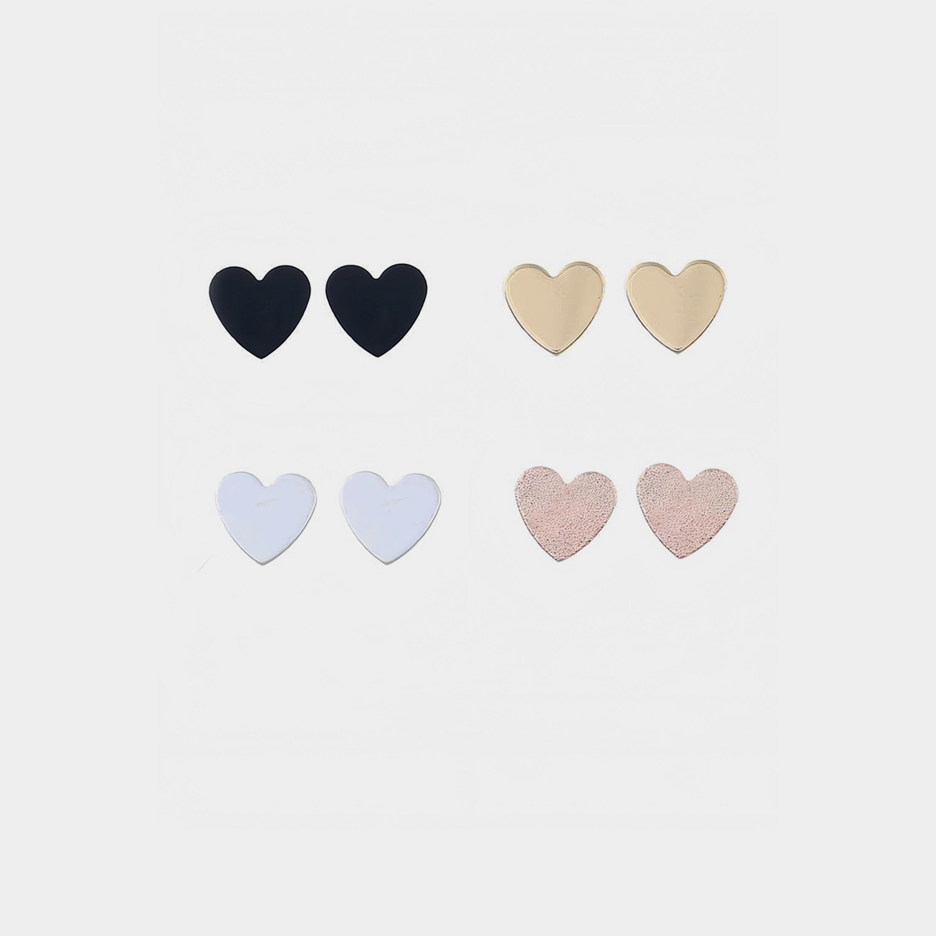 Take Two Set of 4 - Heart Shape Earrings-women-watchesandjewellery-jewellery-earrings-image-3