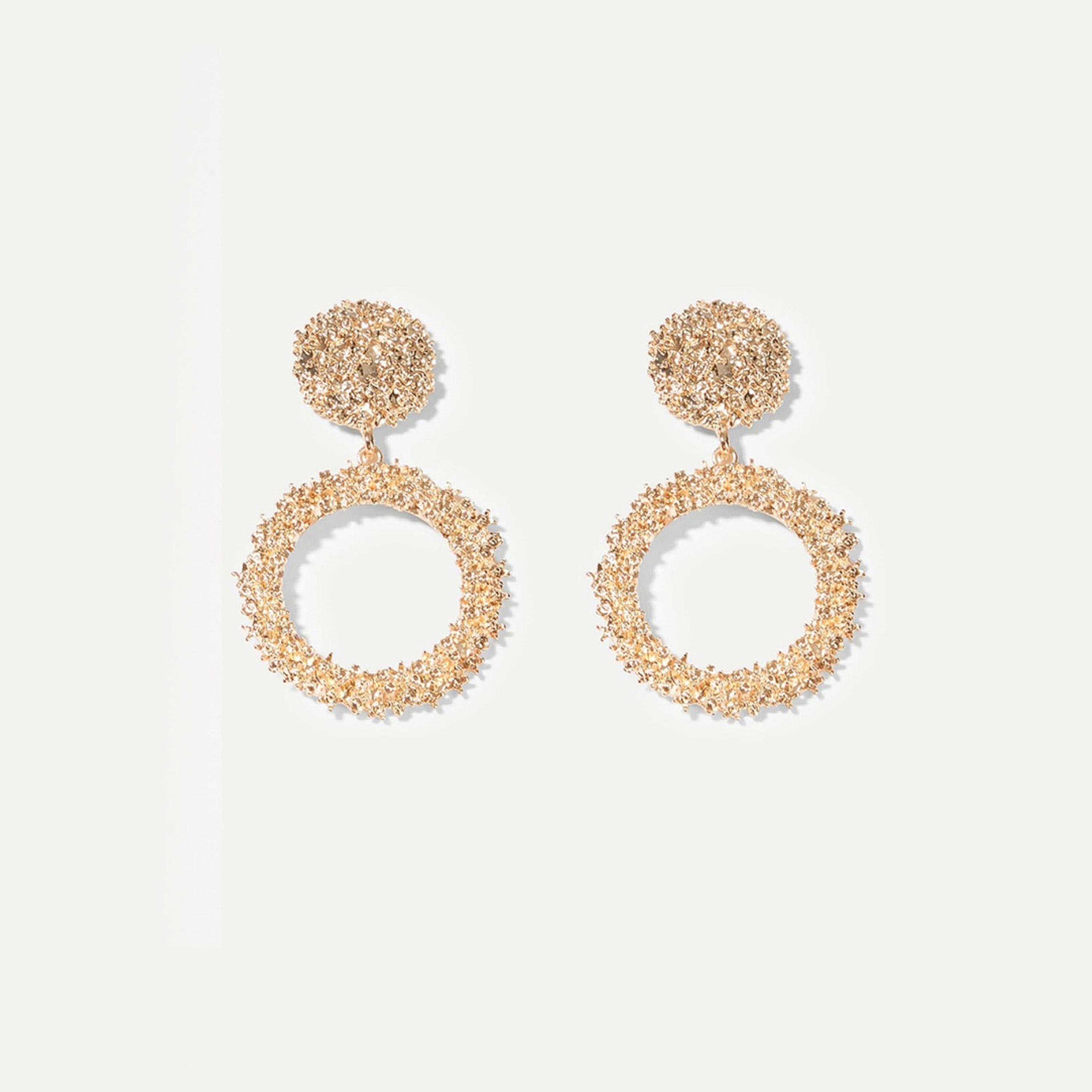تيك تو - أقراط متدلية دائرية وحلقية مزخرفة-women-watchesandjewellery-jewellery-earrings-image-5