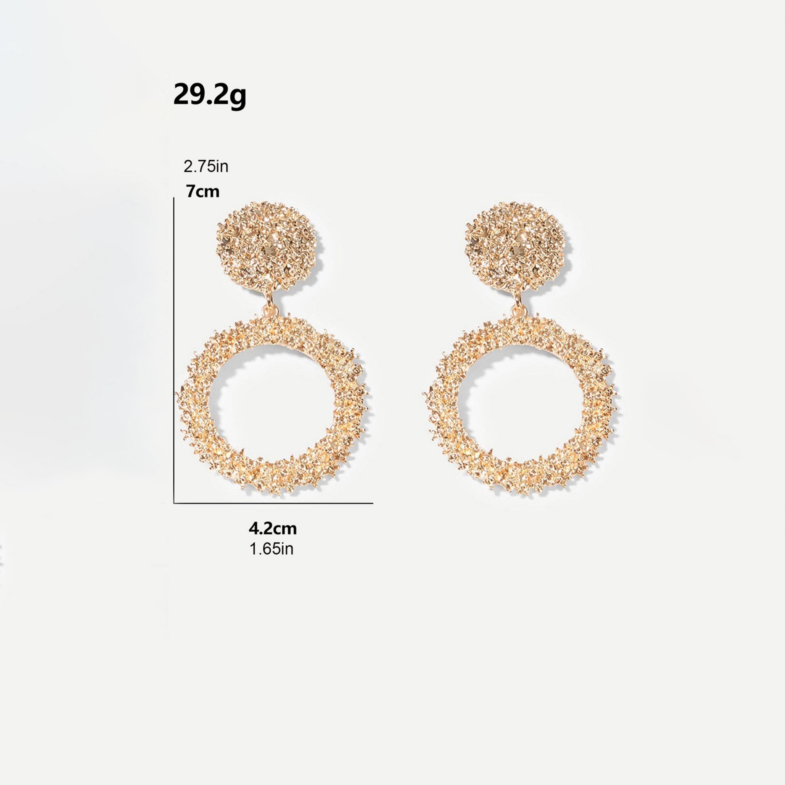 Take Two Textured Round and Hoop Drop Earrings-women-watchesandjewellery-jewellery-earrings-image-6