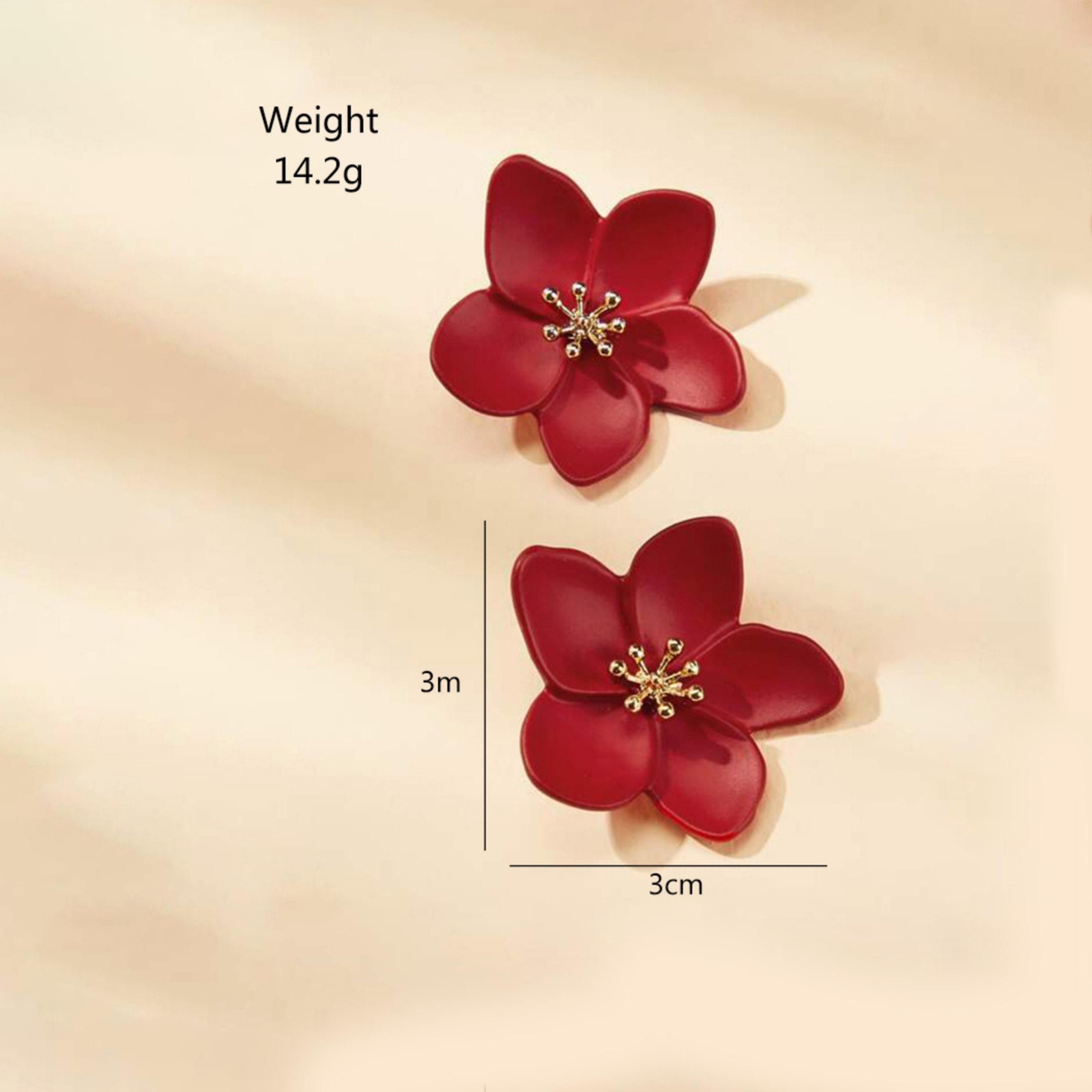 Take Two Red Flower Stud Earrings-women-watchesandjewellery-jewellery-earrings-image-6