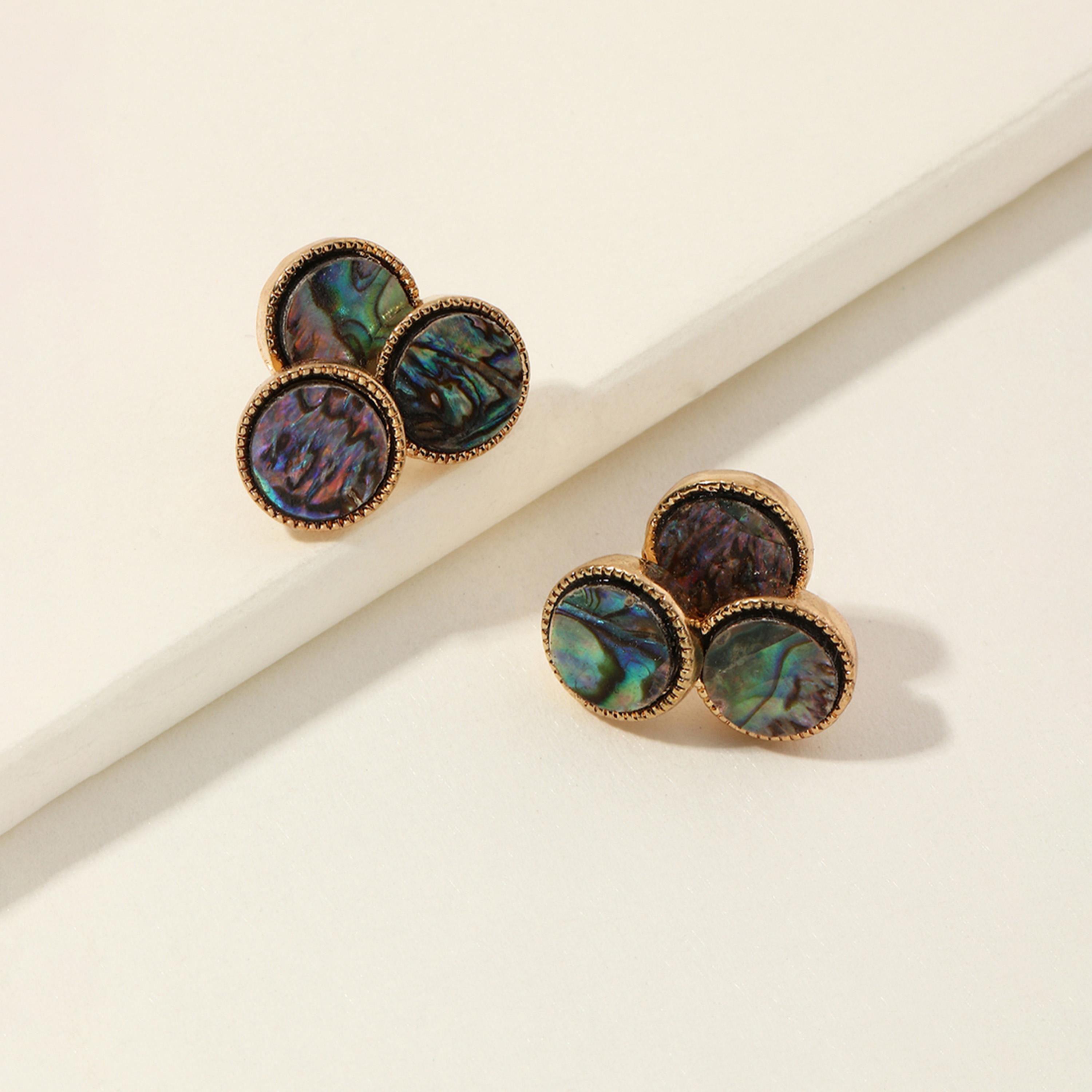 Take Two Colored Shell Stud Earrings-women-watchesandjewellery-jewellery-earrings-image-2