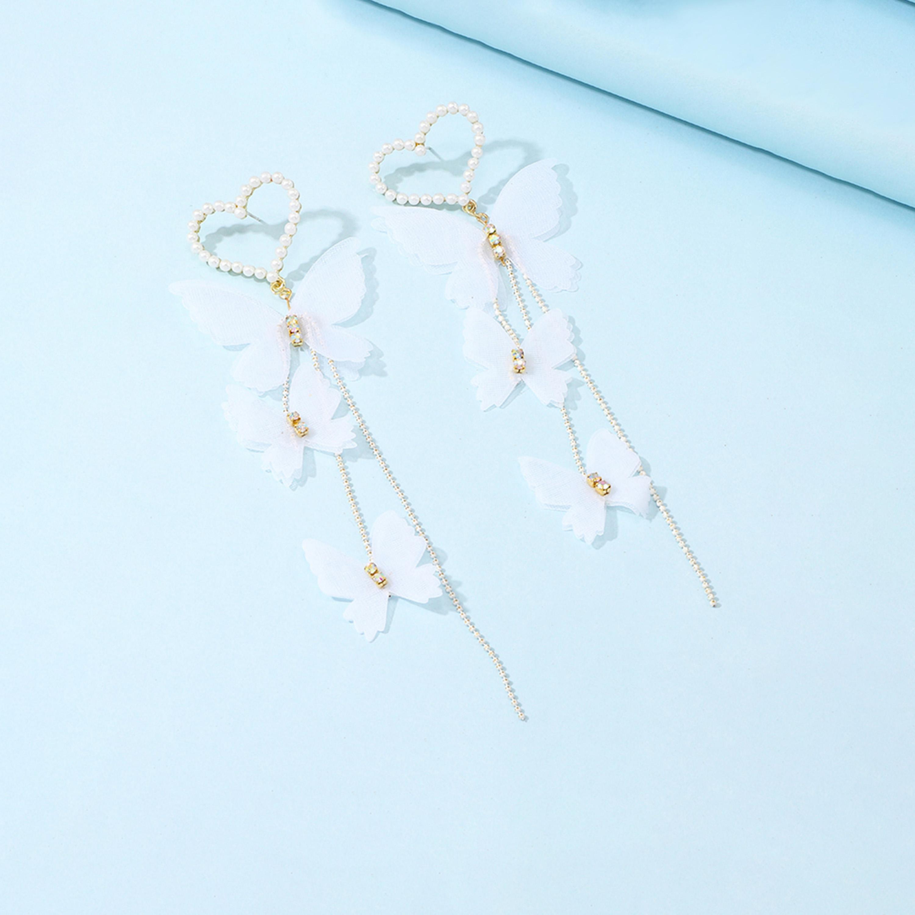 تيك تو - أقراط شراشيب على شكل فراشة-women-watchesandjewellery-jewellery-earrings-image-5