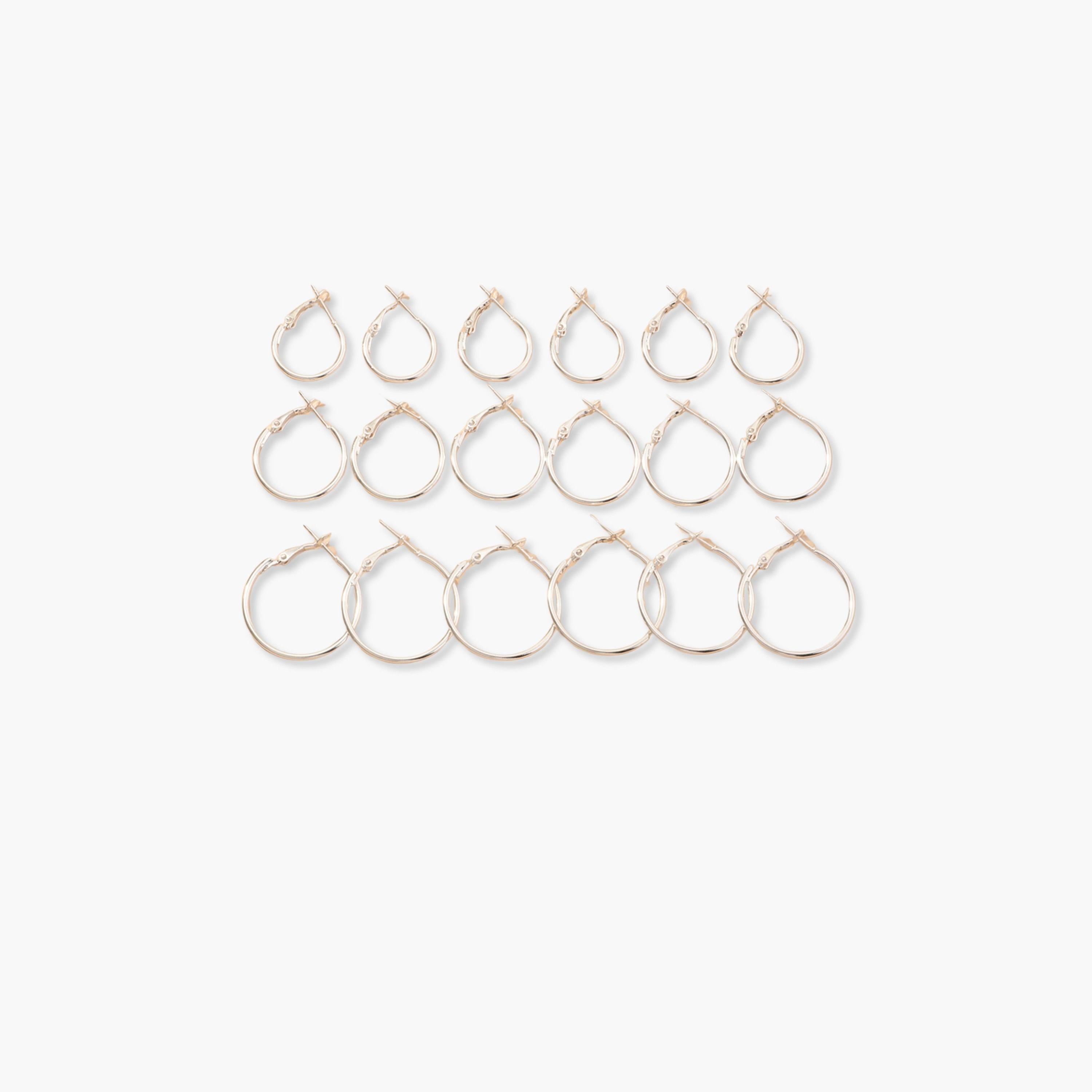 Take Two Set of 9 - Silver Hoop Earrings-women-watchesandjewellery-jewellery-earrings-image-1