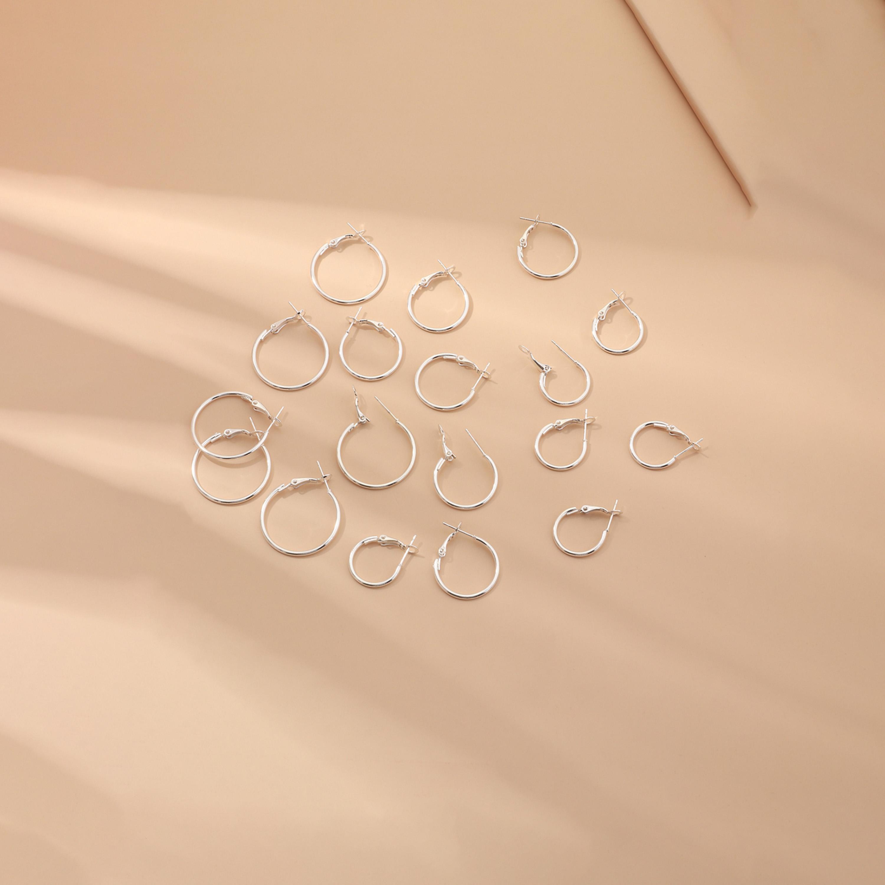 Take Two Set of 9 - Silver Hoop Earrings-women-watchesandjewellery-jewellery-earrings-image-5