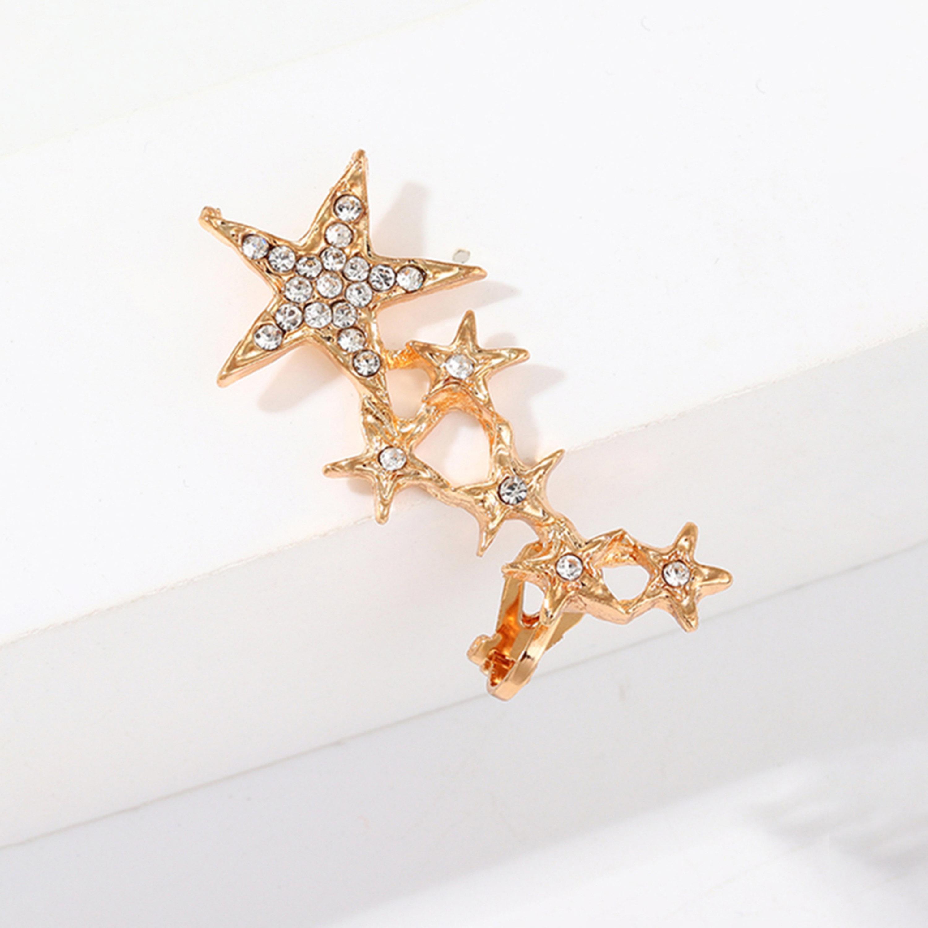 Take Two Star Ear Clip Earrings-women-watchesandjewellery-jewellery-earrings-image-1
