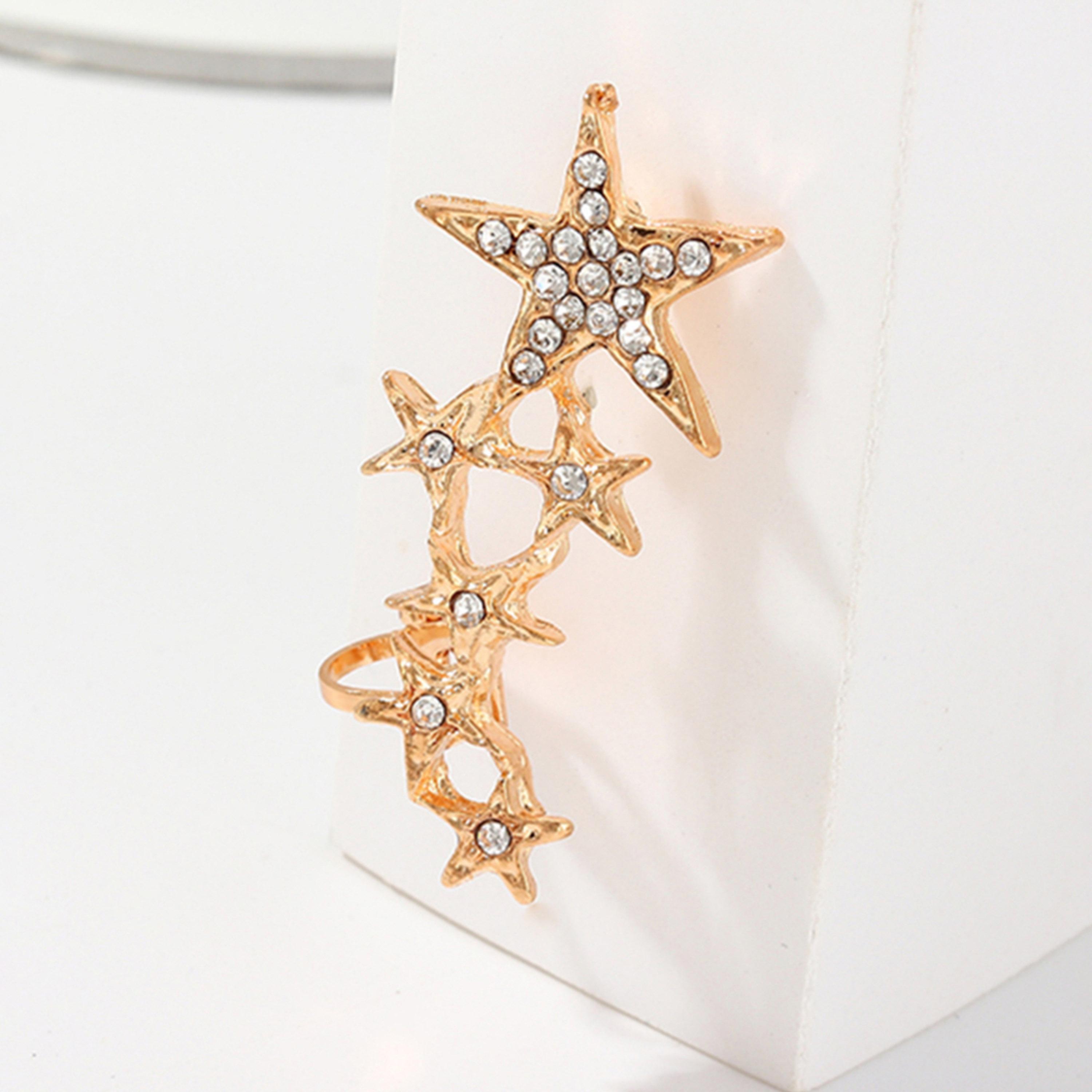 Take Two Star Ear Clip Earrings-women-watchesandjewellery-jewellery-earrings-image-3