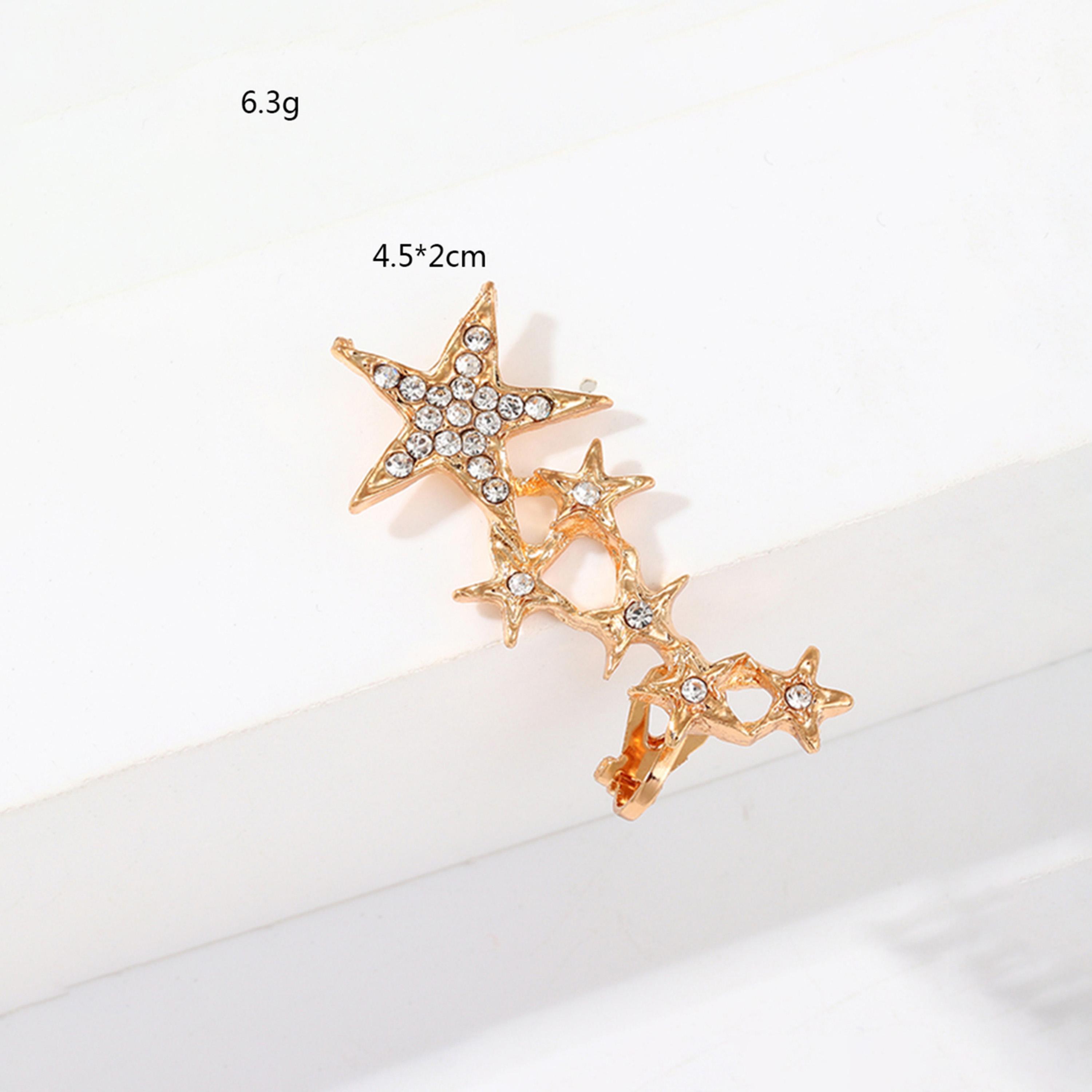 Take Two Star Ear Clip Earrings-women-watchesandjewellery-jewellery-earrings-image-5