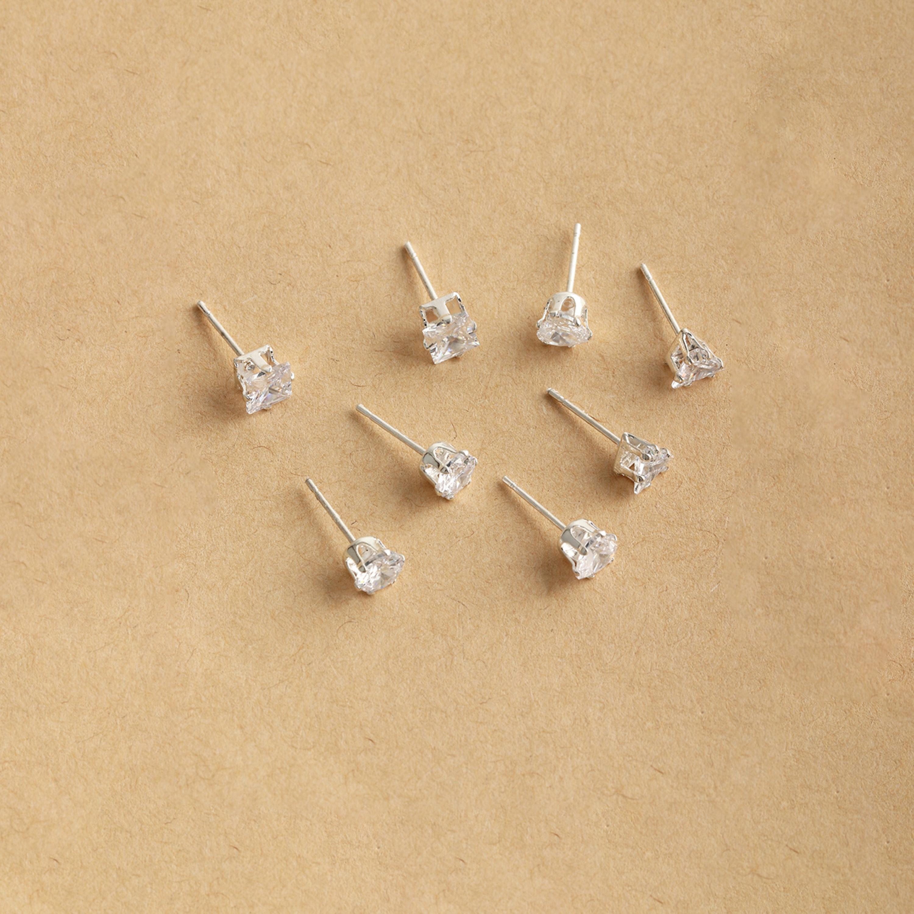 تيك تو - مجموعة من 4 أقراط مرصعة بأحجار الراين-women-watchesandjewellery-jewellery-earrings-image-2
