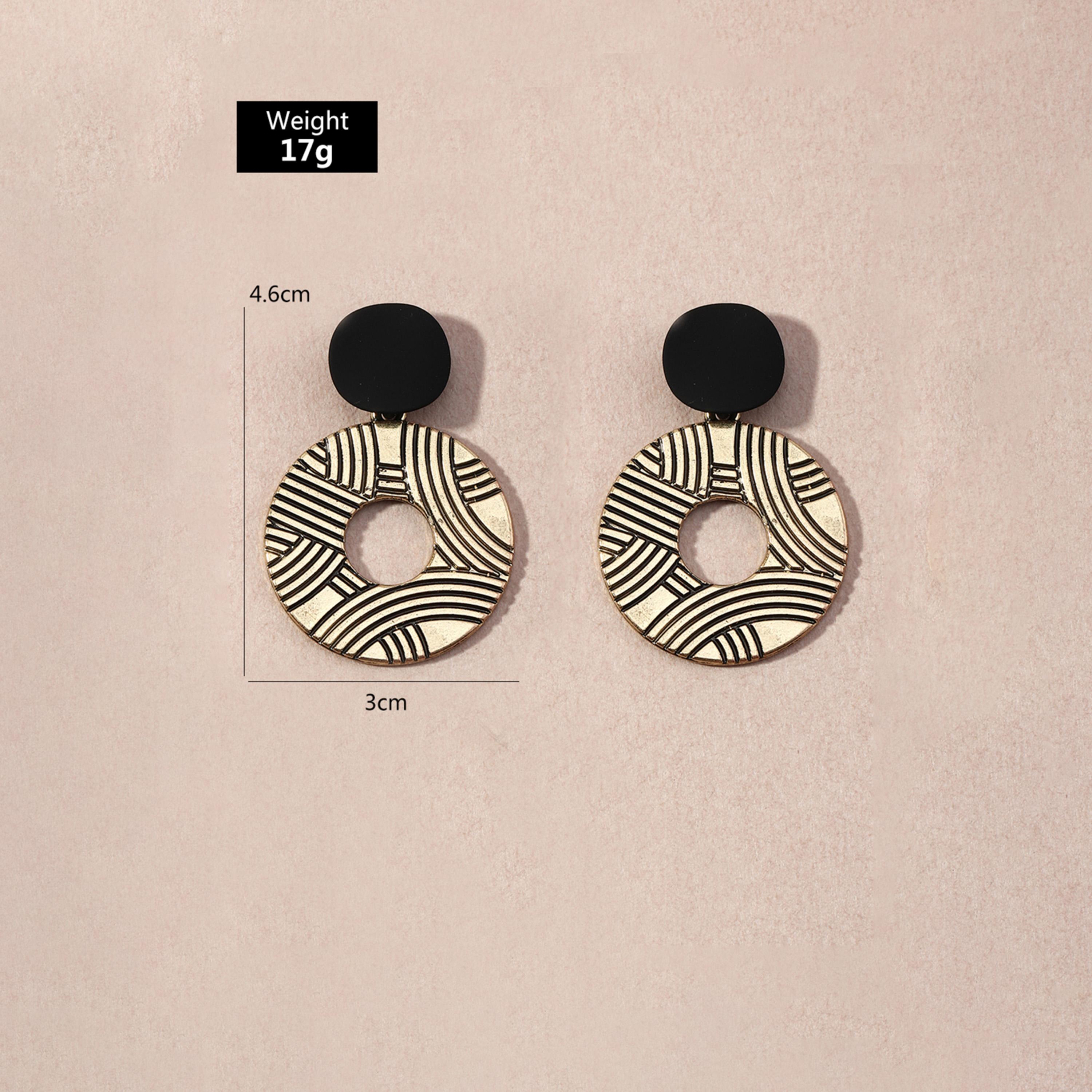 Take Two Textured Round Hoop Drop Earrings-women-watchesandjewellery-jewellery-earrings-image-5