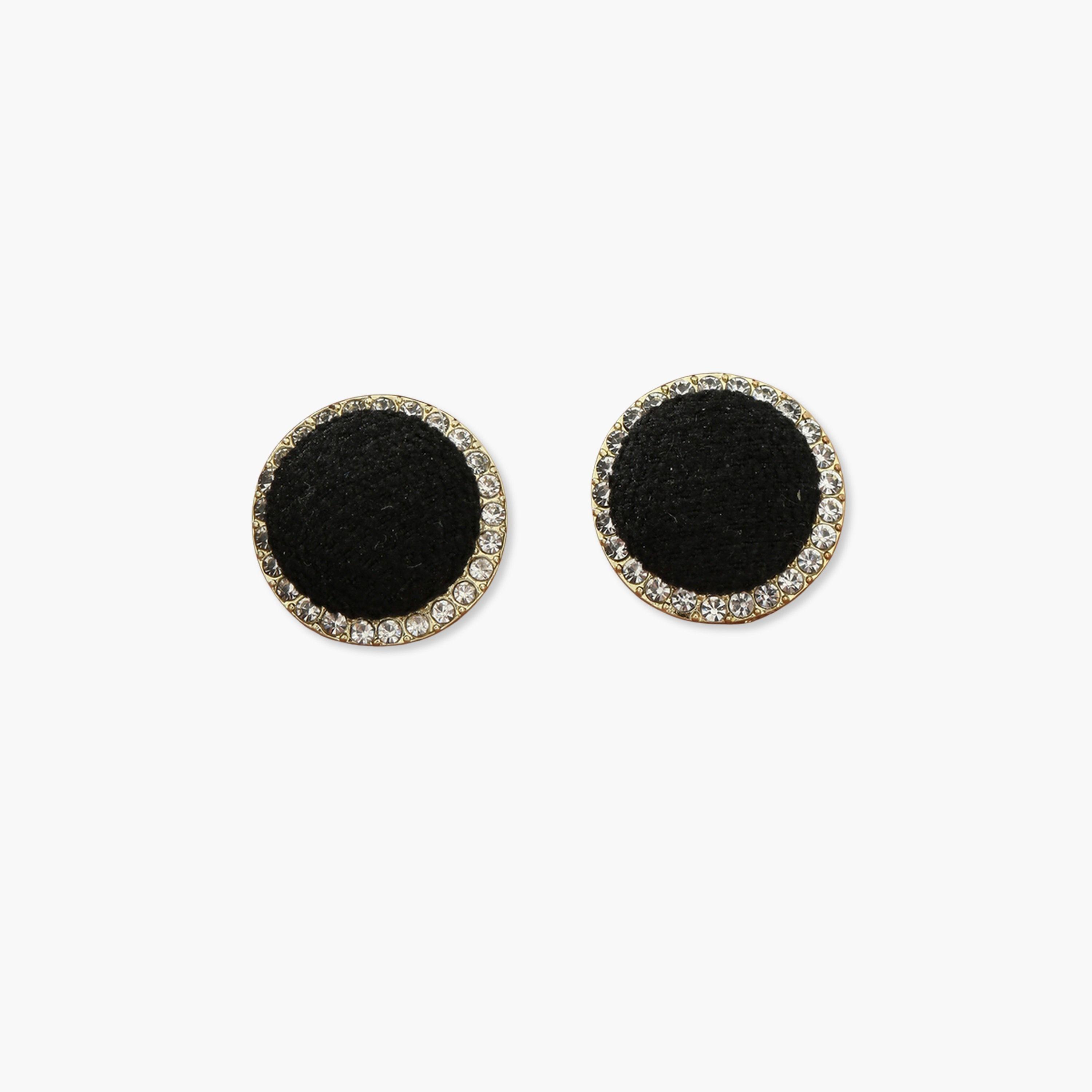 أقراط دائرية سوداء مزينة-women-watchesandjewellery-jewellery-earrings-image-1