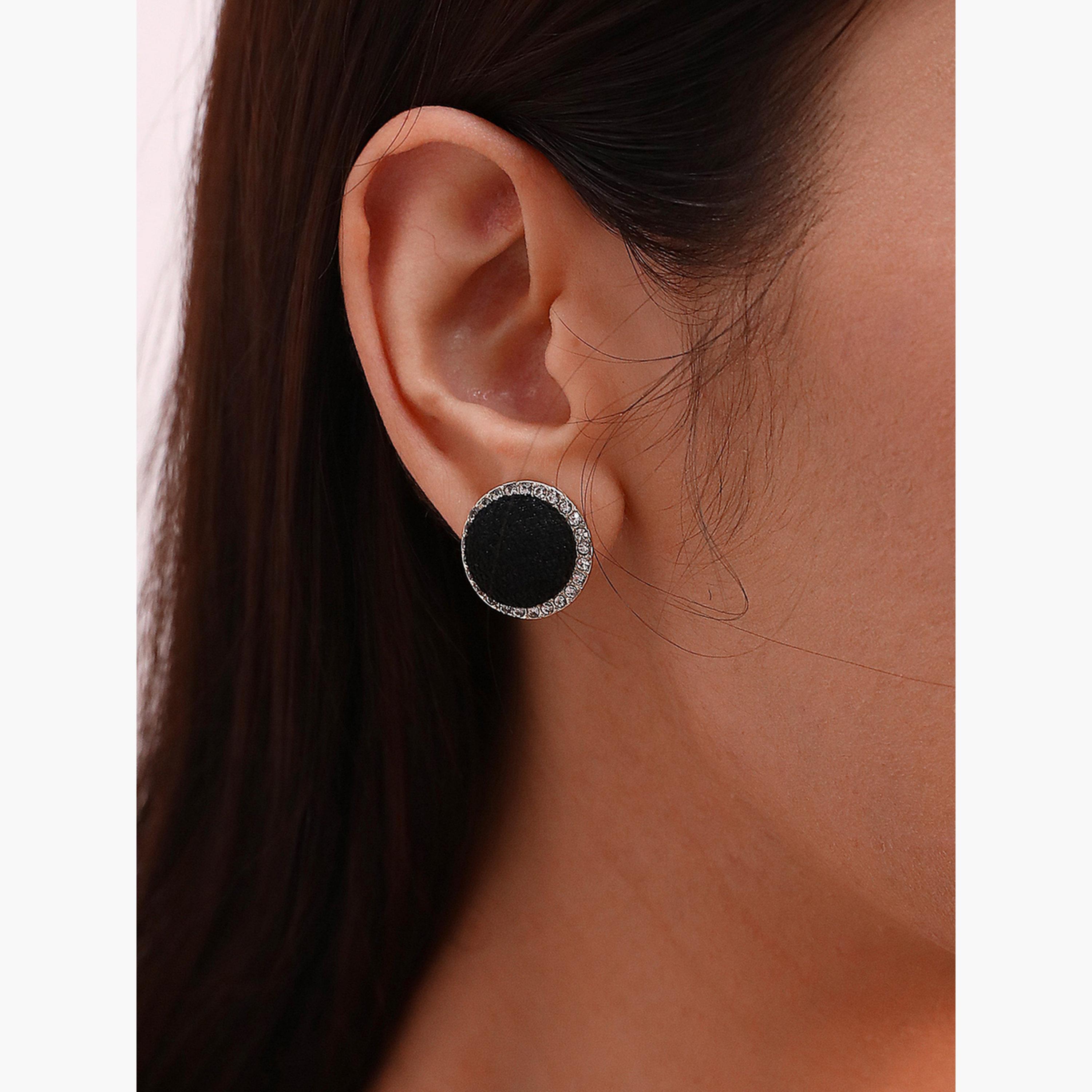 أقراط دائرية سوداء مزينة-women-watchesandjewellery-jewellery-earrings-image-2